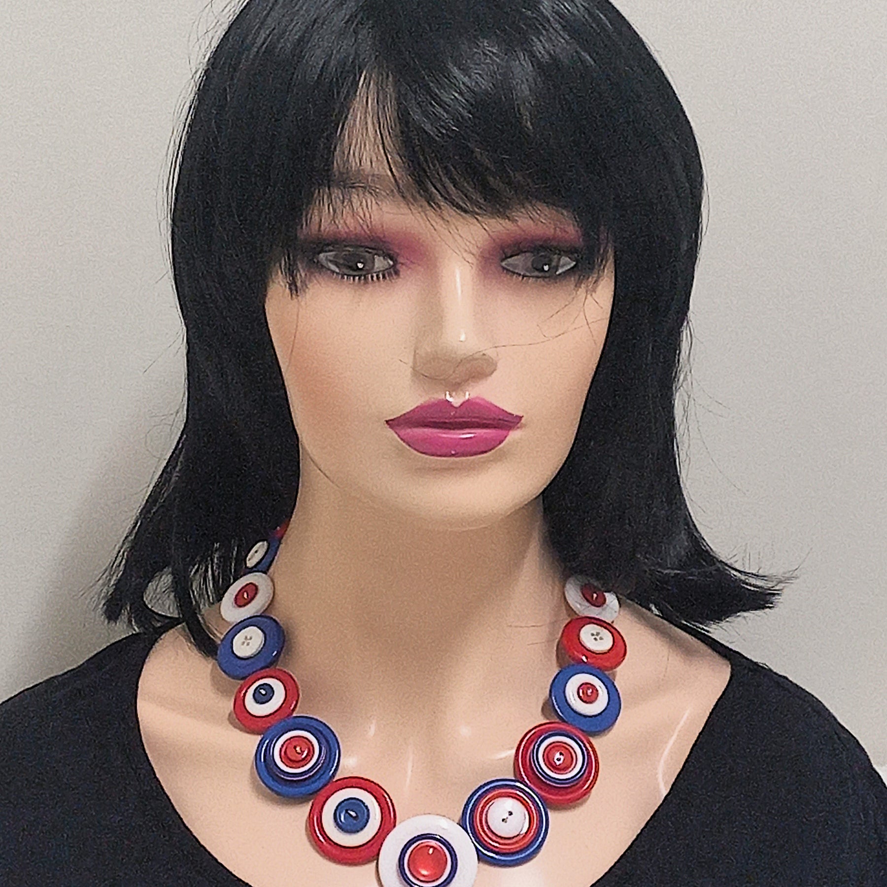 Colourful Button necklace - Viva USA!