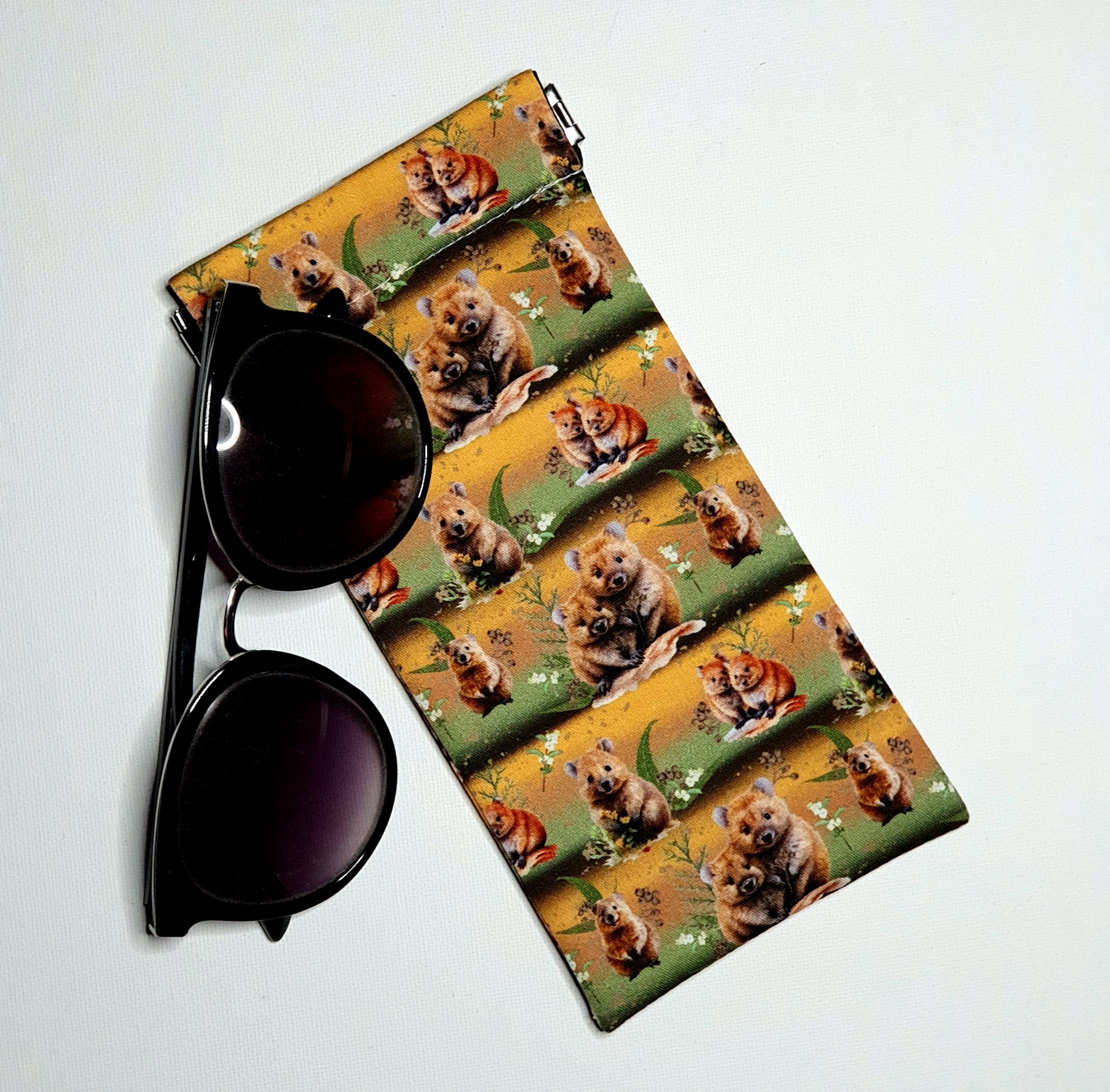 Sunglasses Pouch in Cute Quokka Fabric