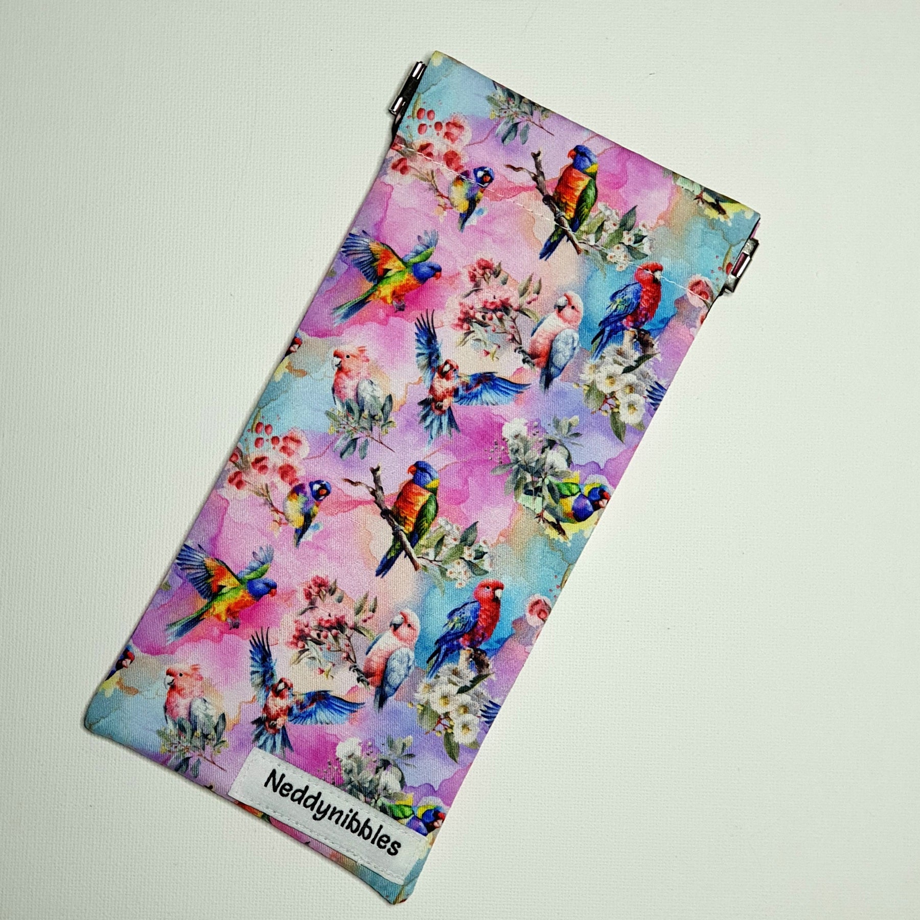 Sunglasses Pouch in Pretty Native Bird fabric