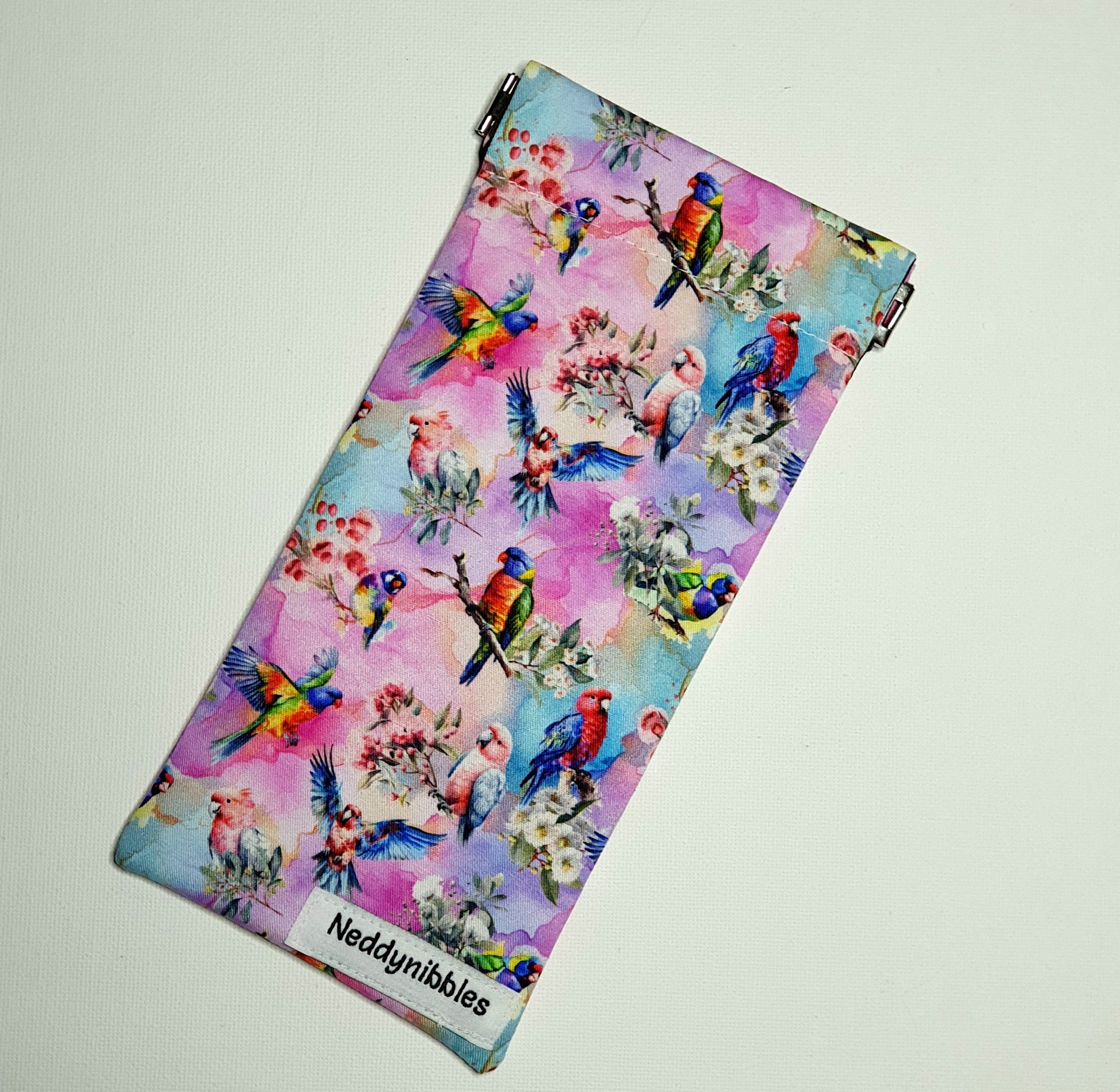 Sunglasses Pouch in Pretty Native Bird fabric
