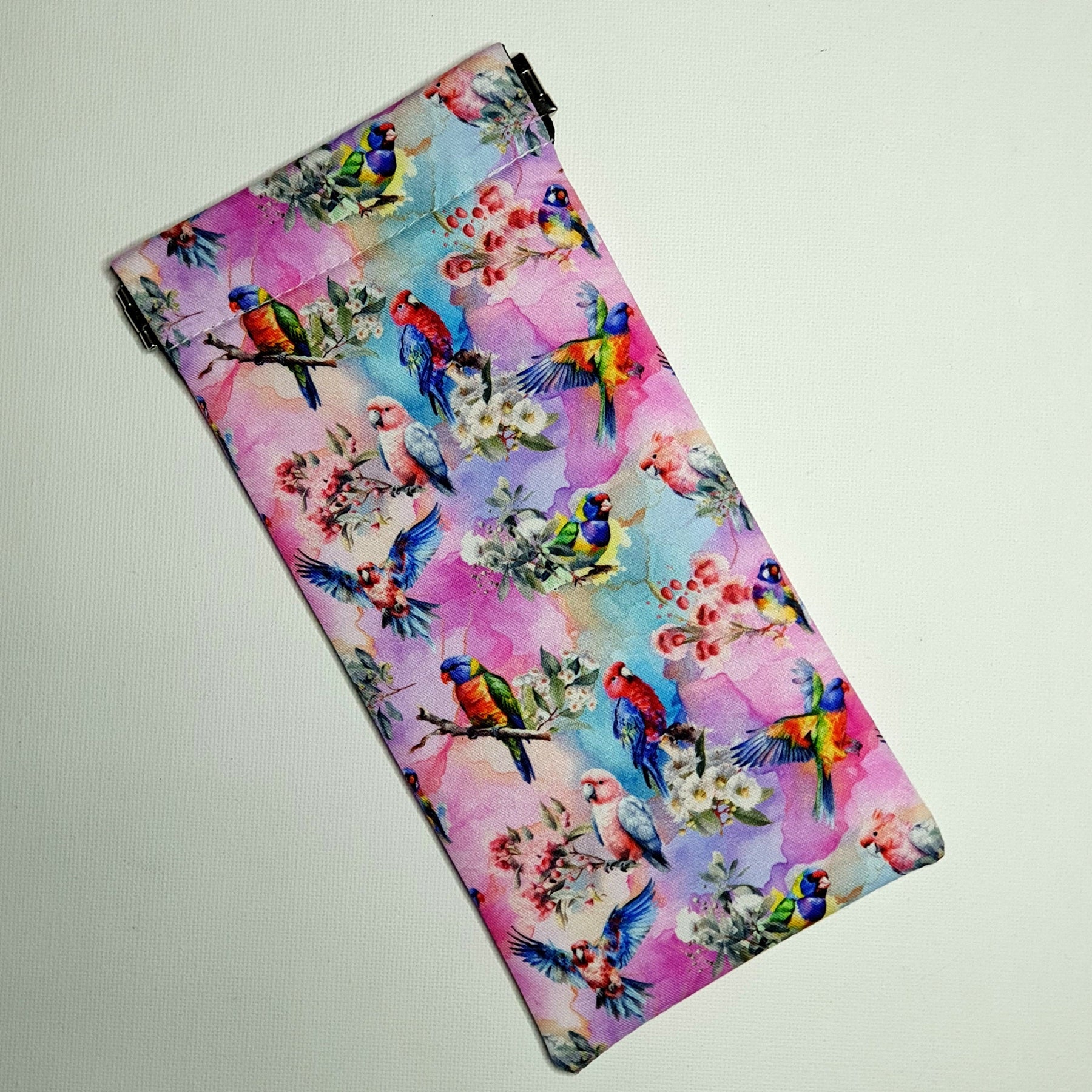 Sunglasses Pouch in Pretty Native Bird fabric