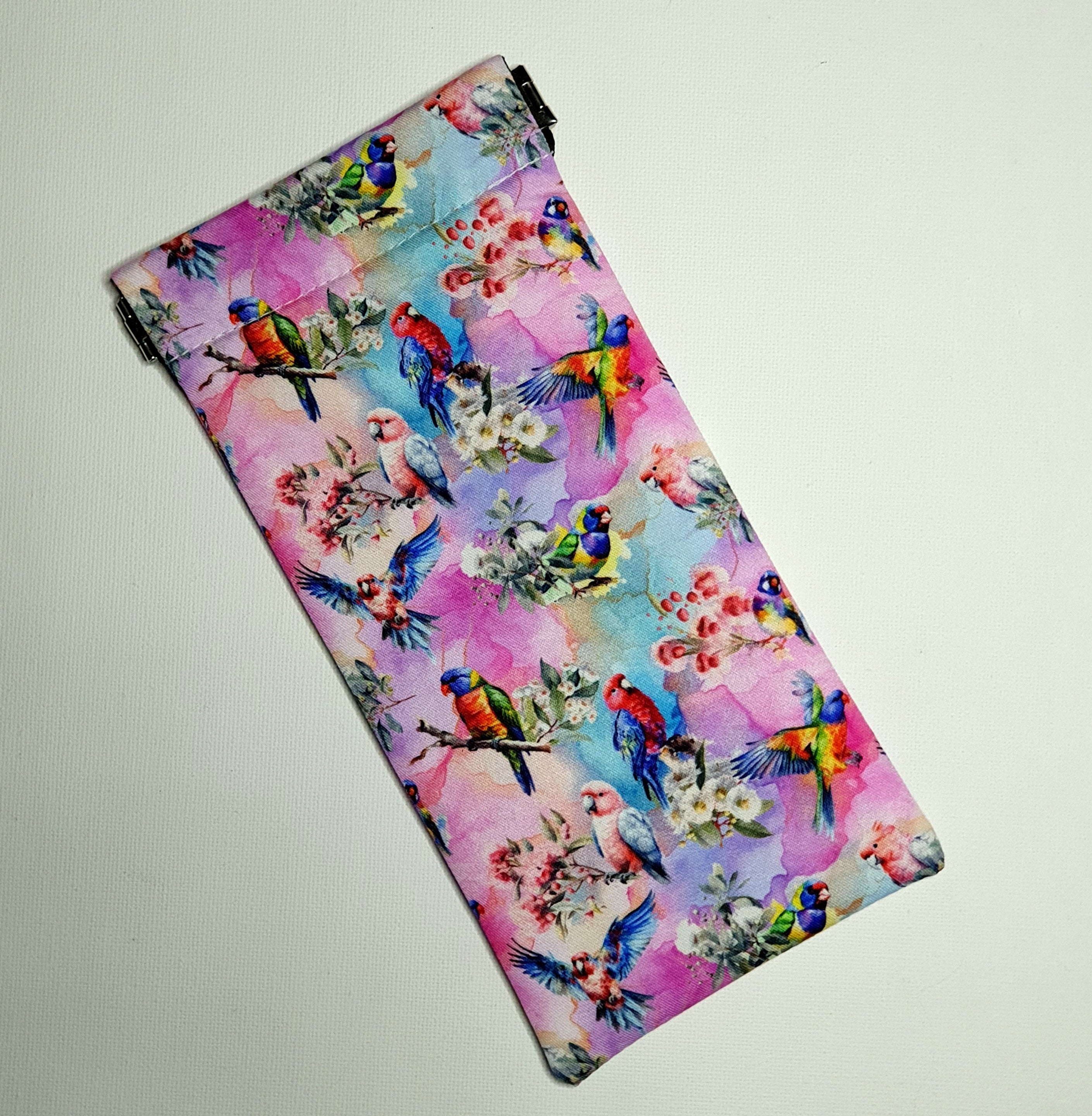 Sunglasses Pouch in Pretty Native Bird fabric