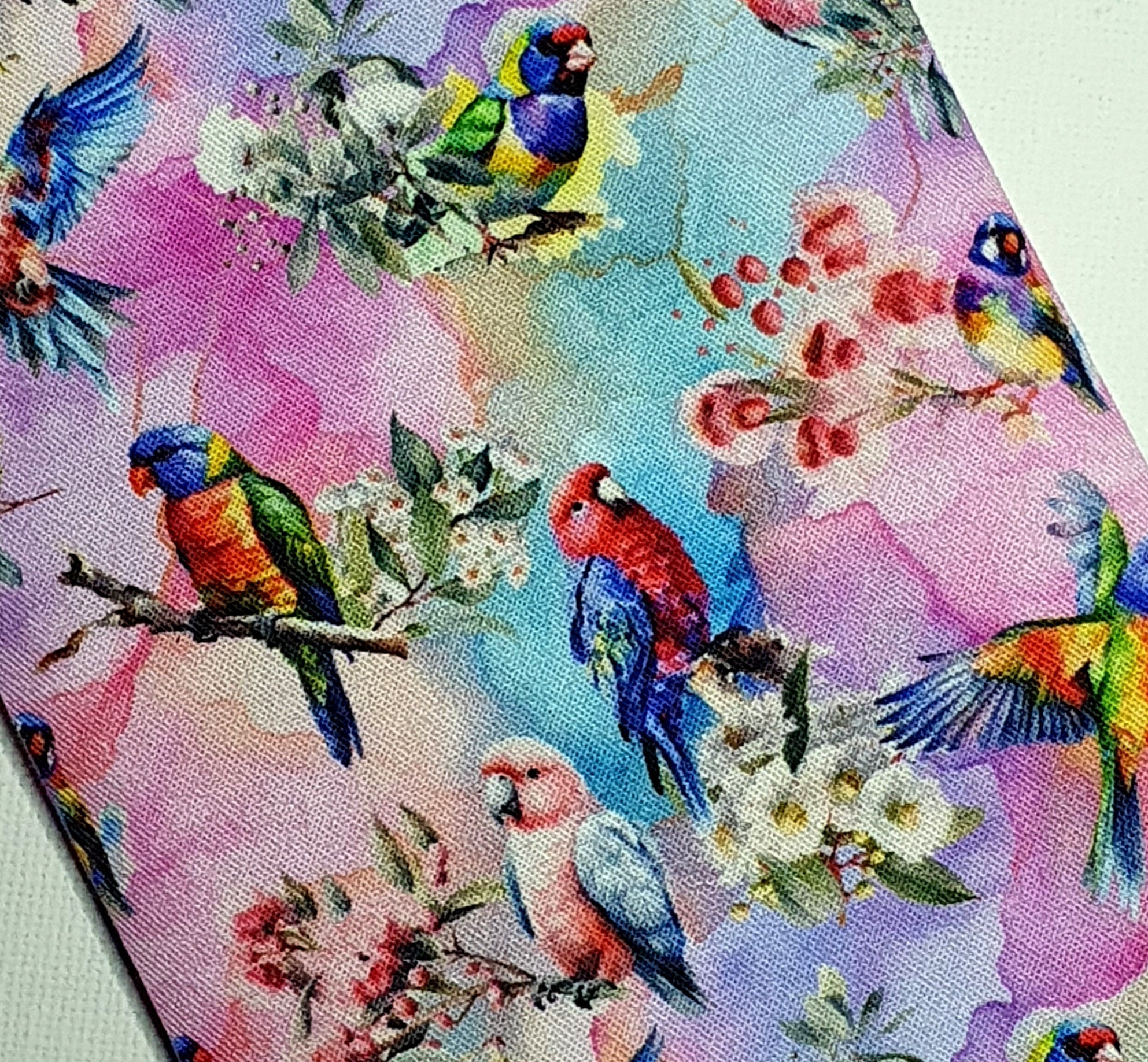 Sunglasses Pouch in Pretty Native Bird fabric