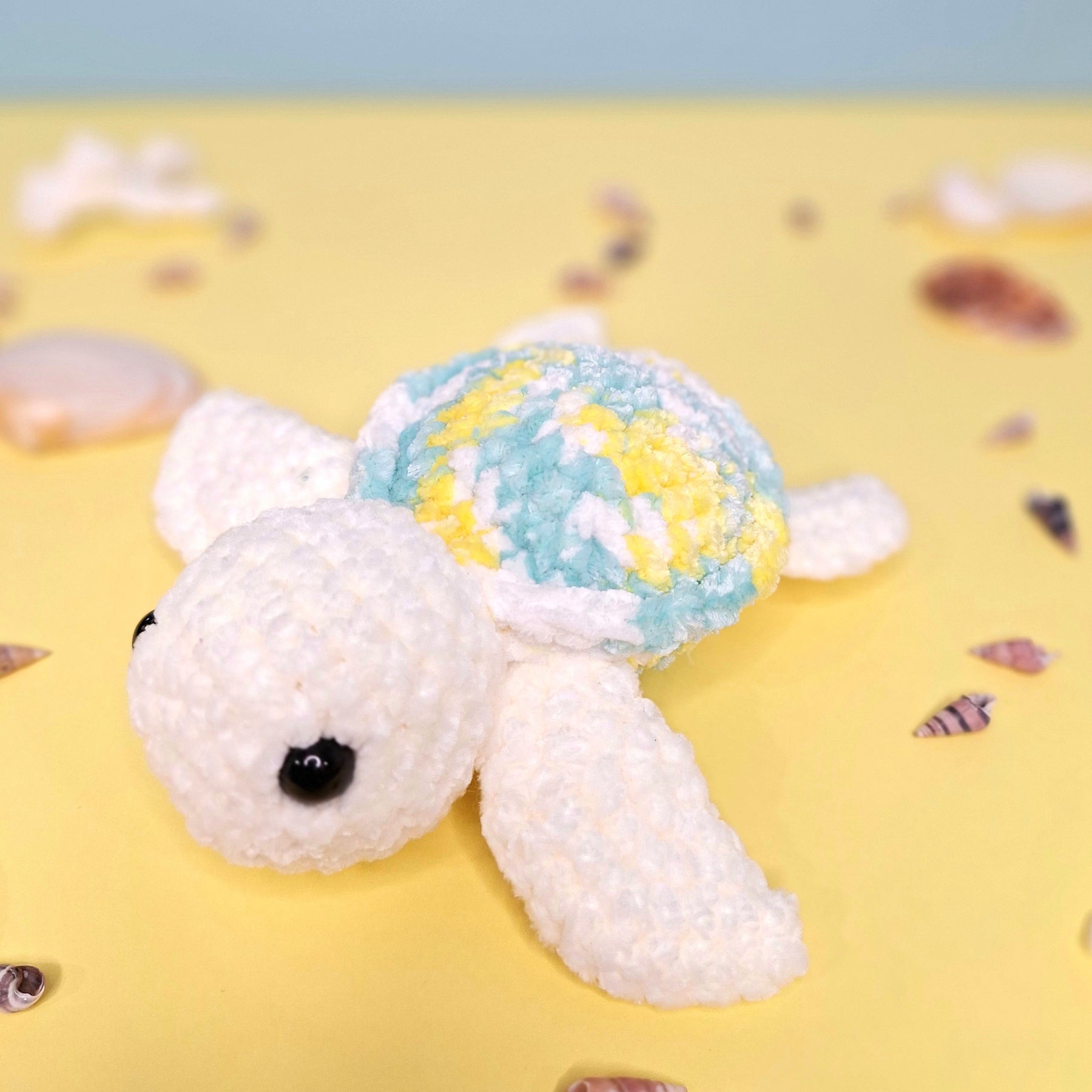 Hand made crocheted velvet Sea Turtle