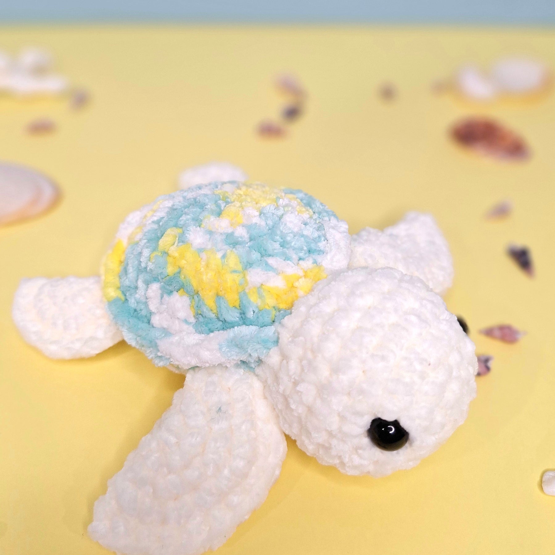 Hand made crocheted velvet Sea Turtle