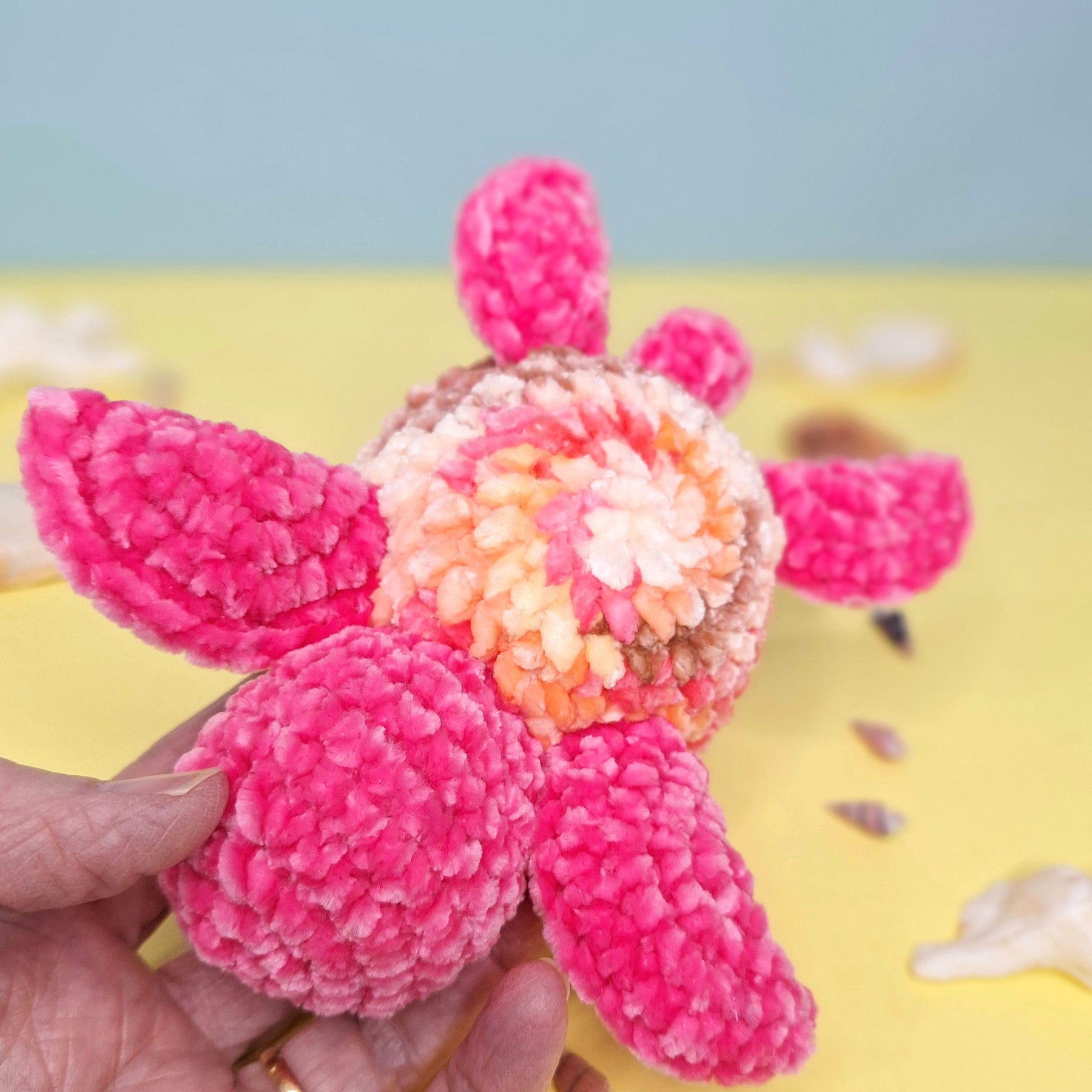 Hand made crocheted velvet Sea Turtle