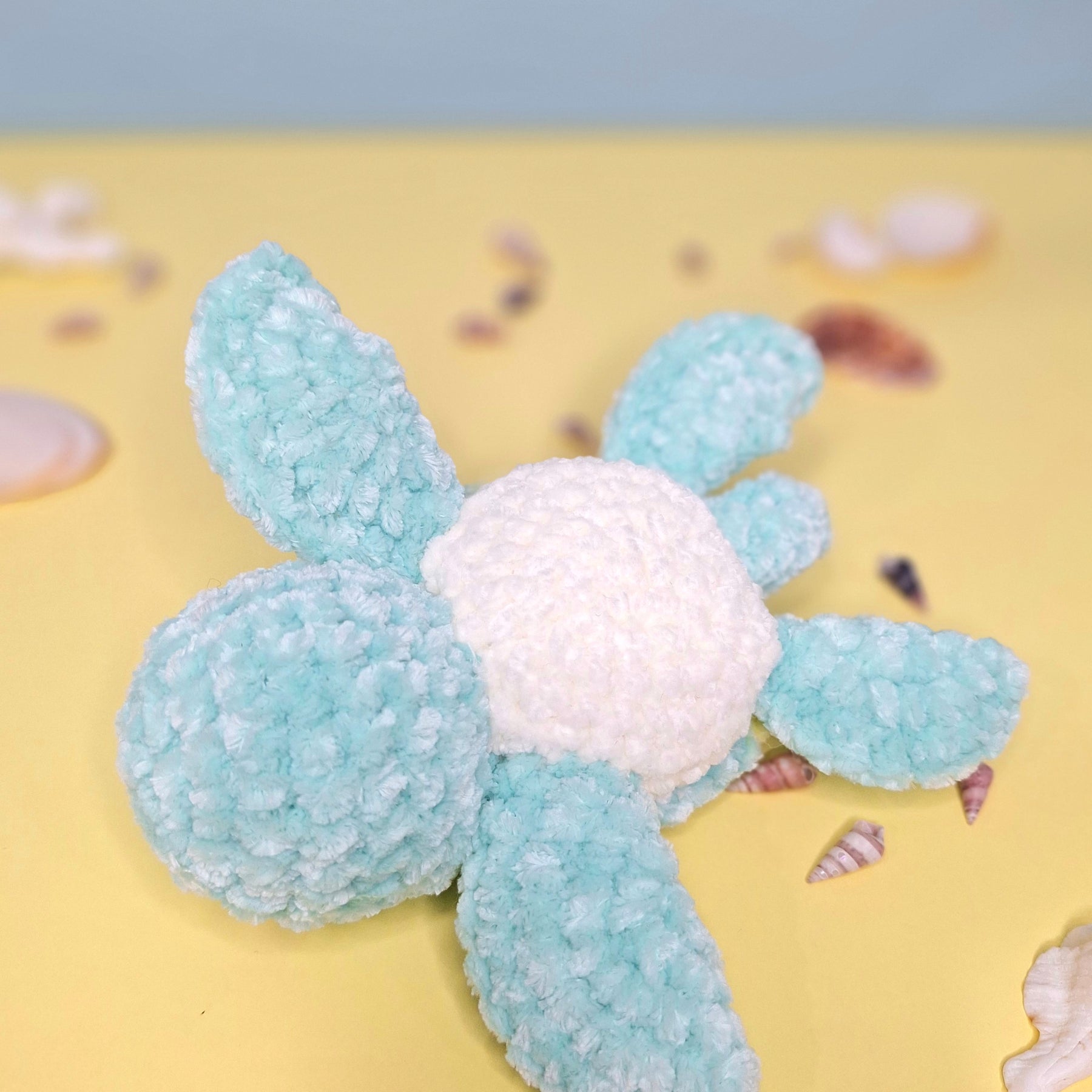 Hand made crocheted velvet Sea Turtle