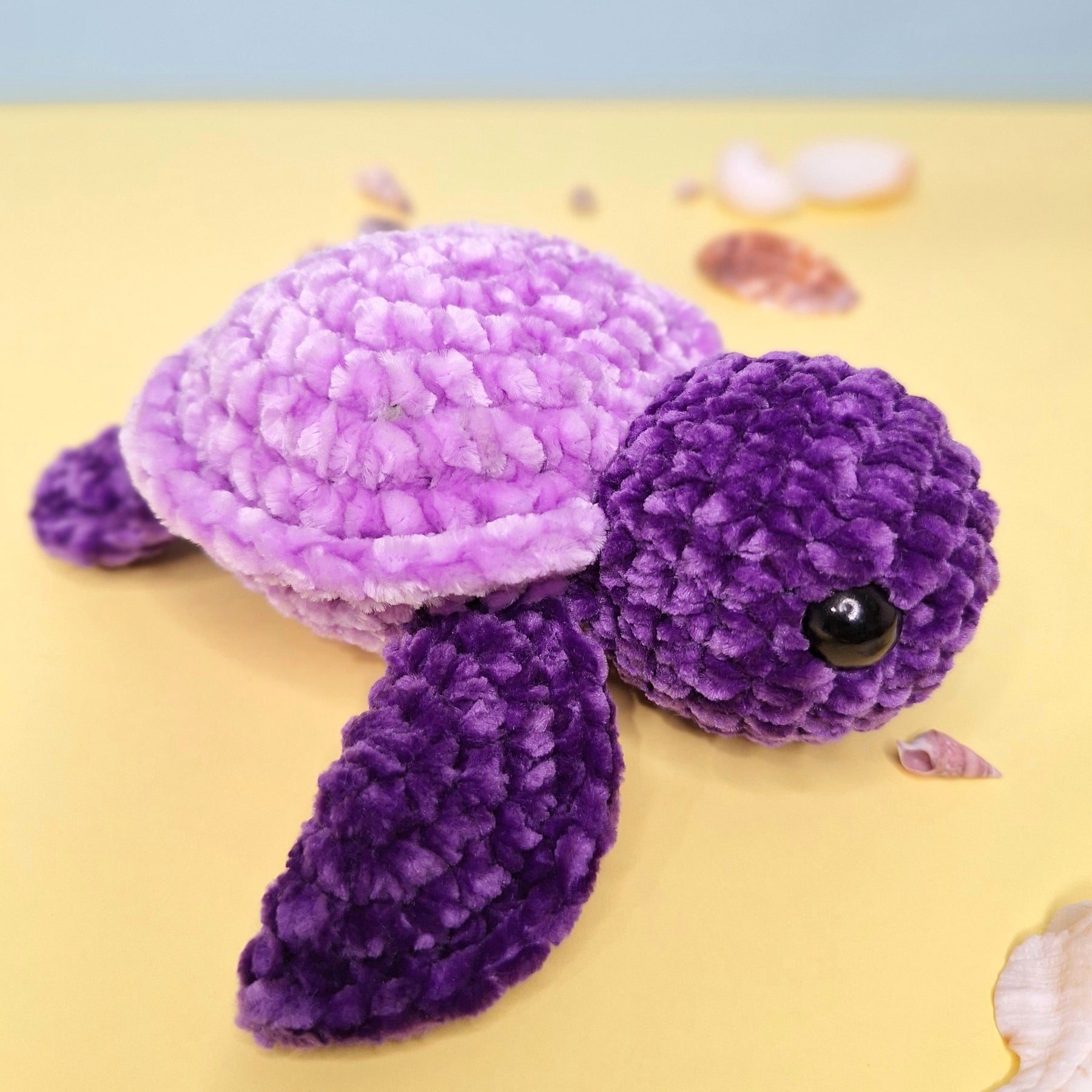 Hand made crocheted velvet Sea Turtle