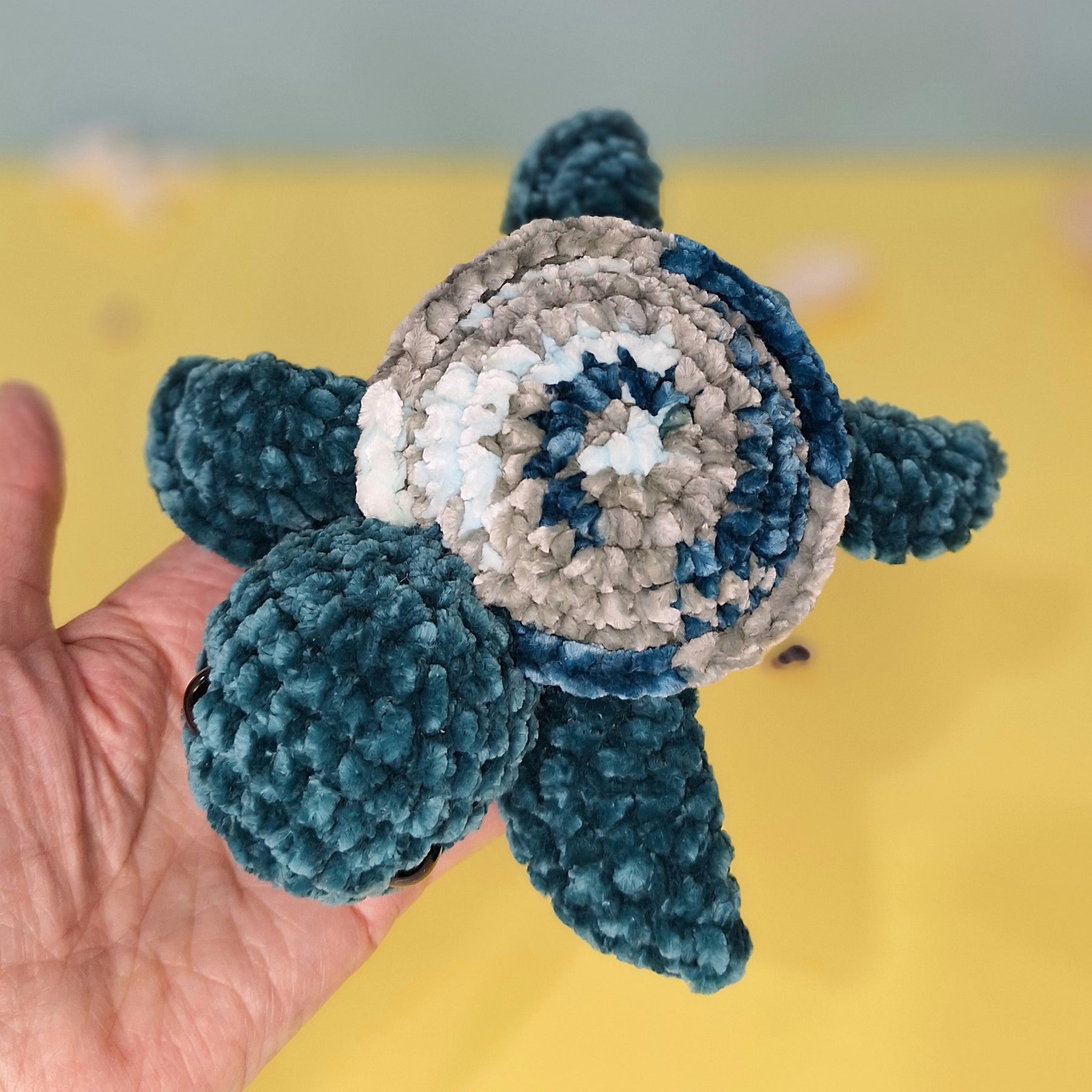 Hand made crocheted velvet Sea Turtle