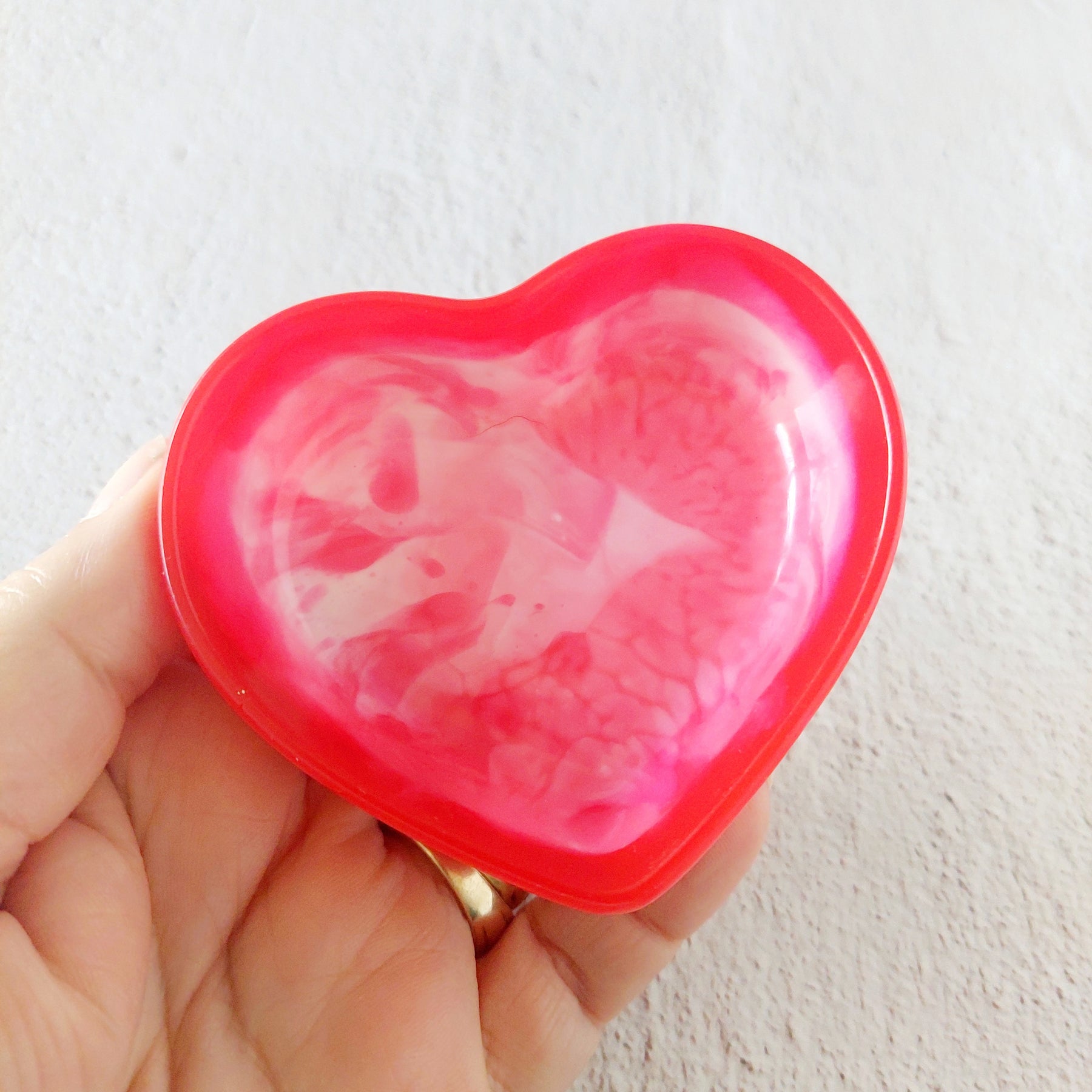 Love Heart Resin Glitter Trinket Dish Pinch Bowl