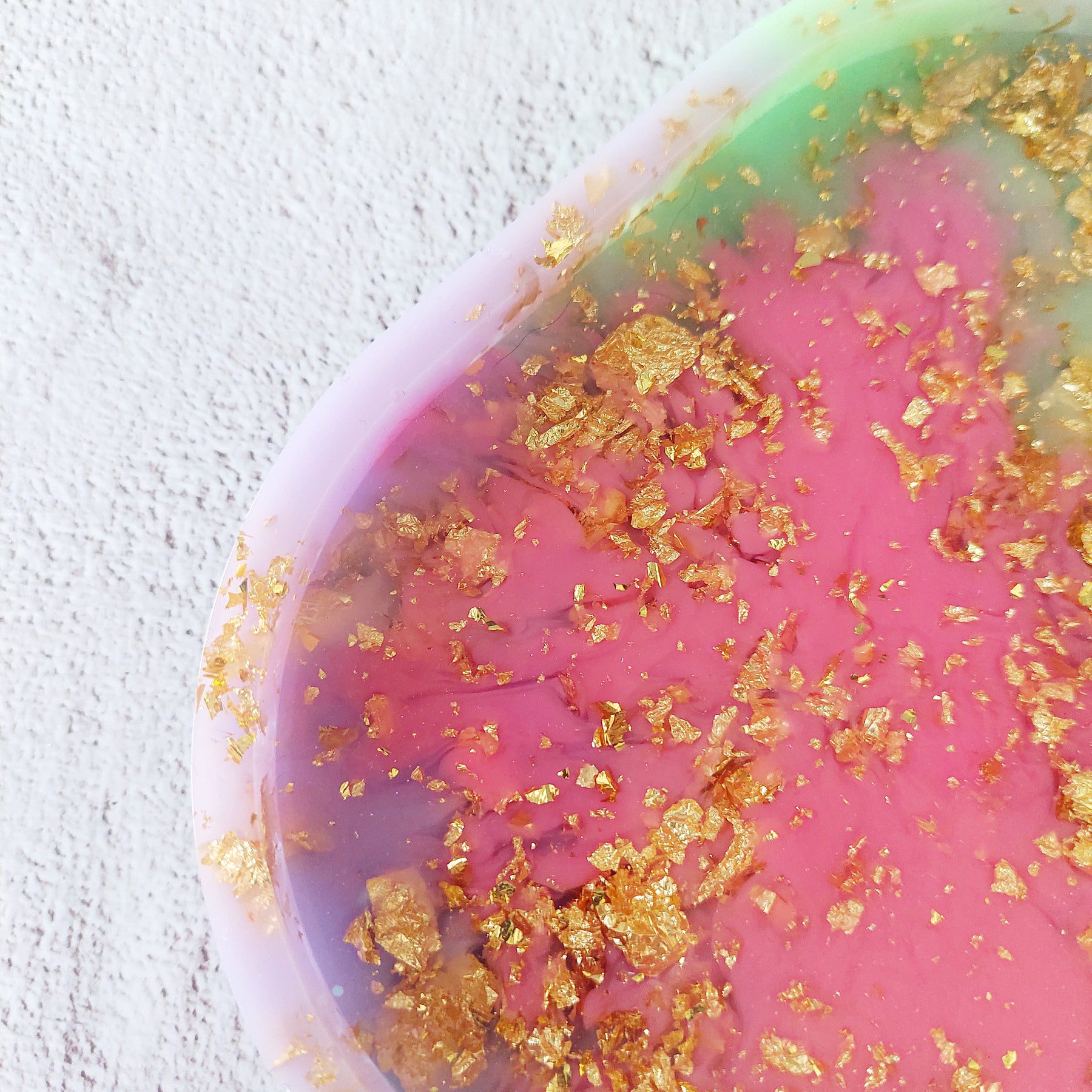 Gold Foil Resin Trinket Dish Jewellery Holder