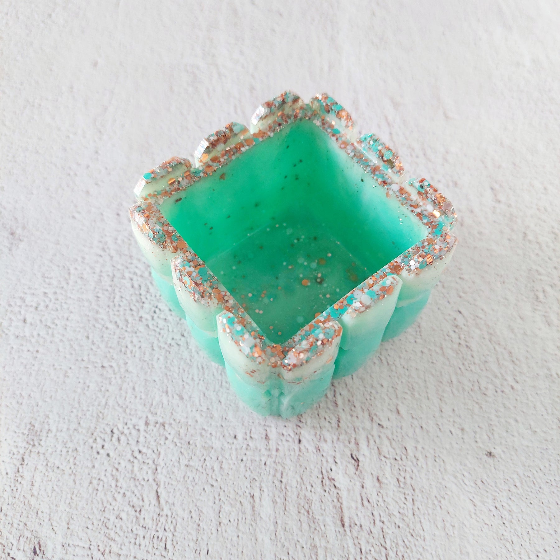 Square Faceted Jewellery Trinket Box