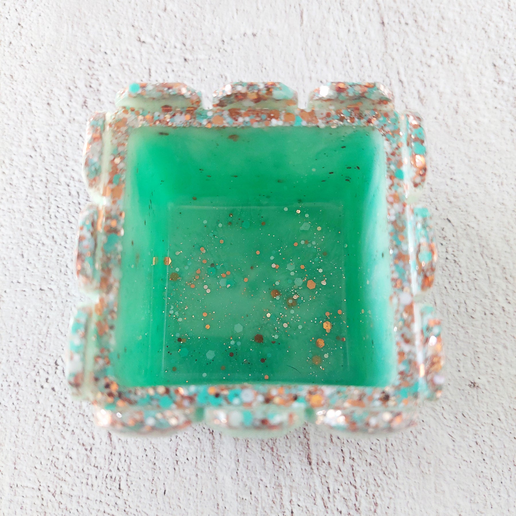Square Faceted Jewellery Trinket Box