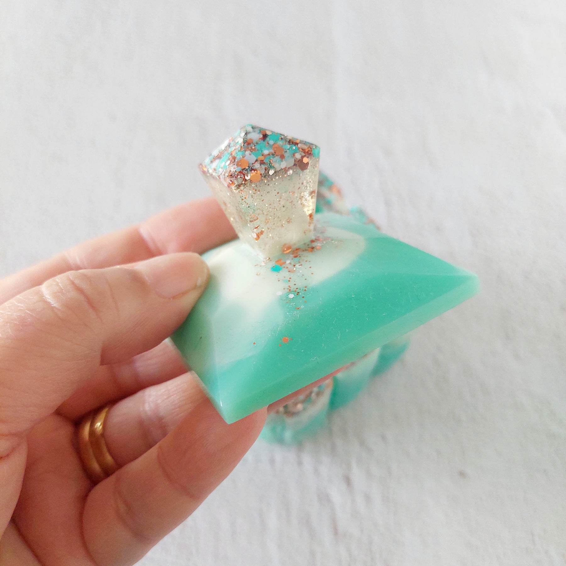 Square Faceted Jewellery Trinket Box