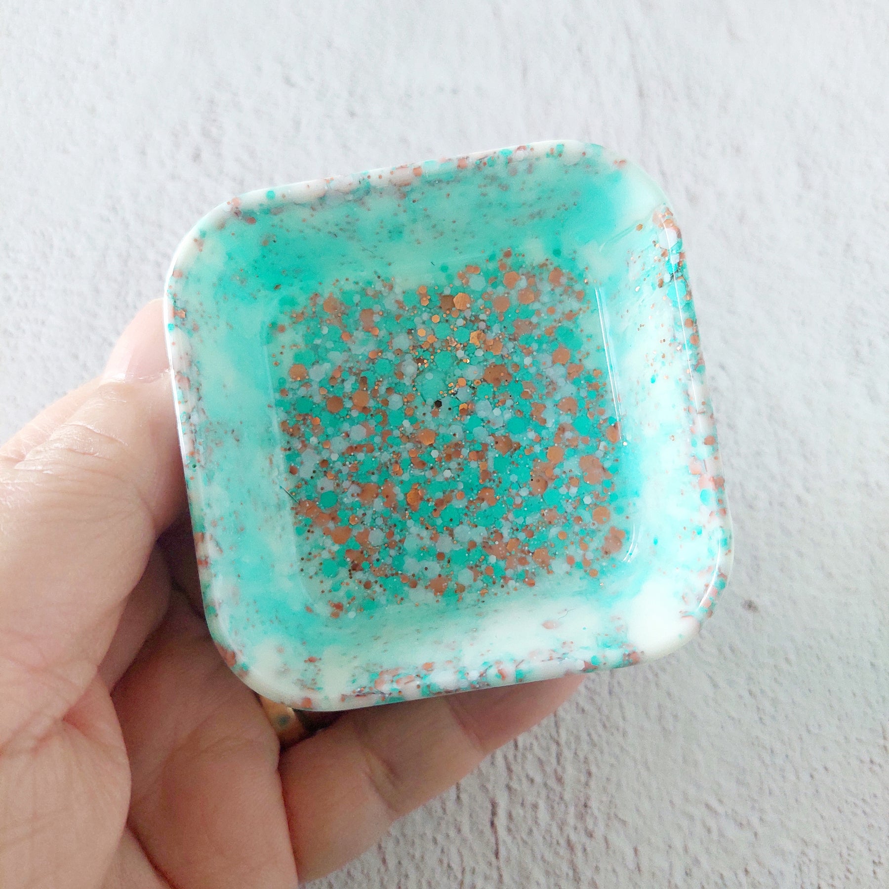 Small Square Resin Trinket Dish Pinch Bowl