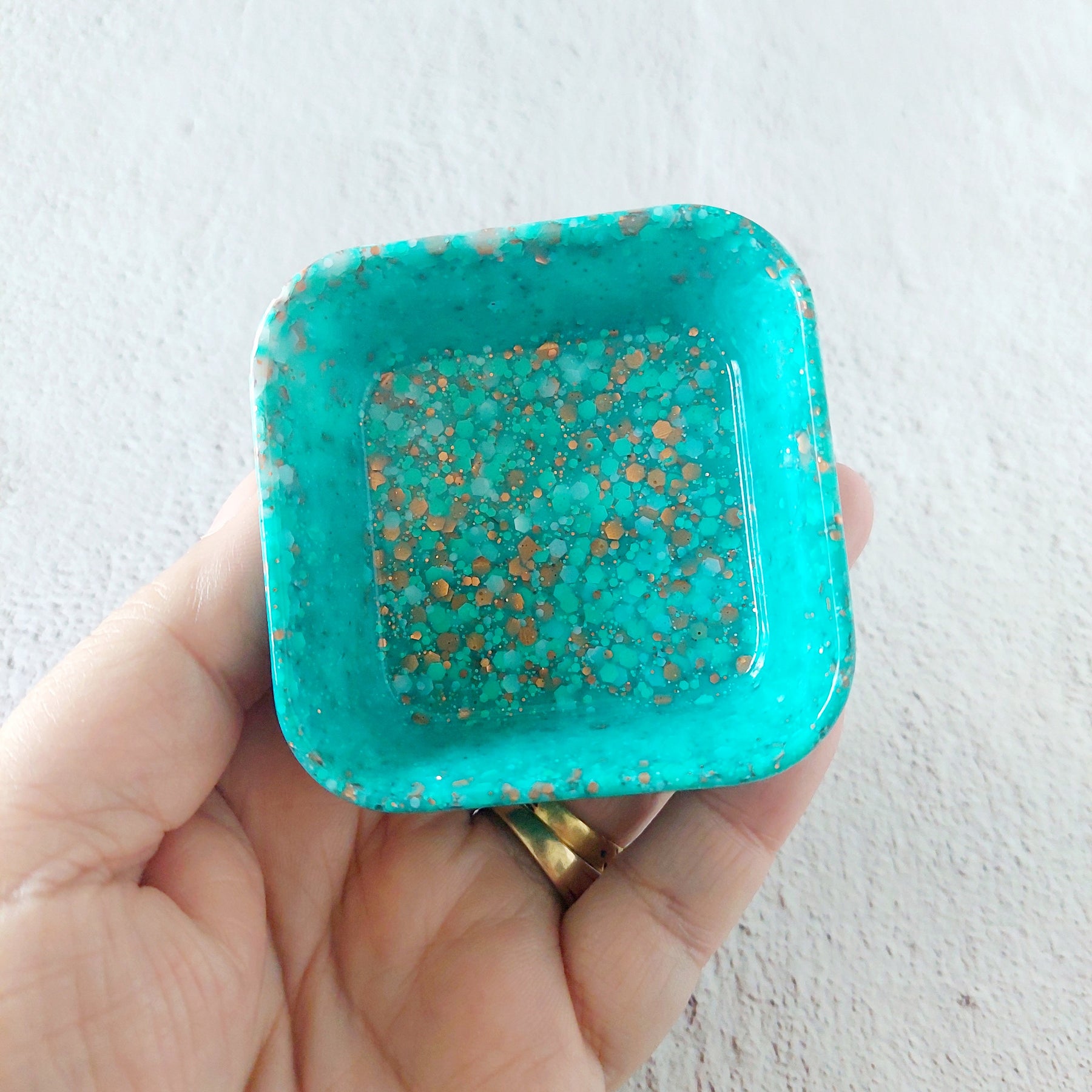 Small Square Resin Trinket Dish Pinch Bowl