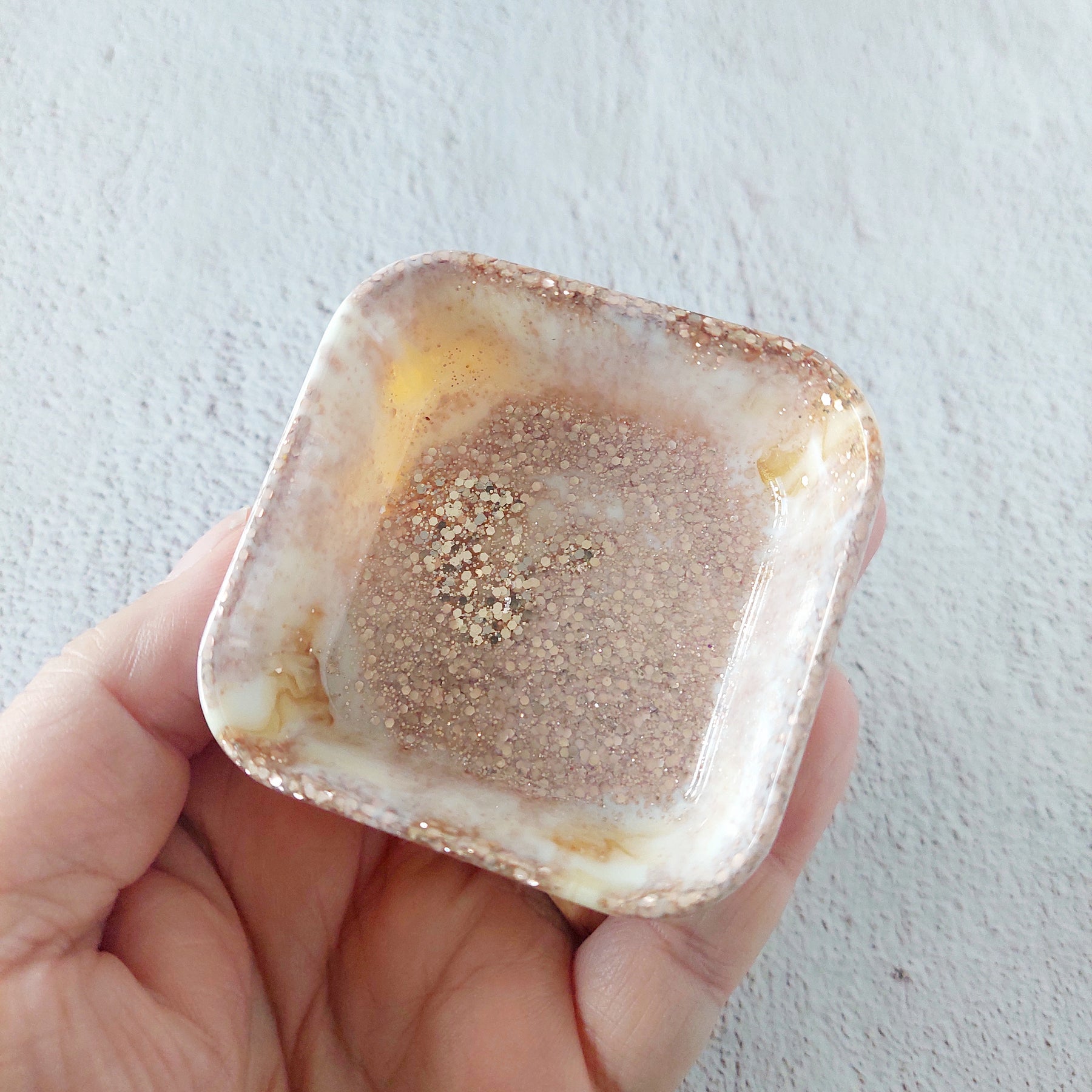 Small Square Resin Trinket Dish Pinch Bowl