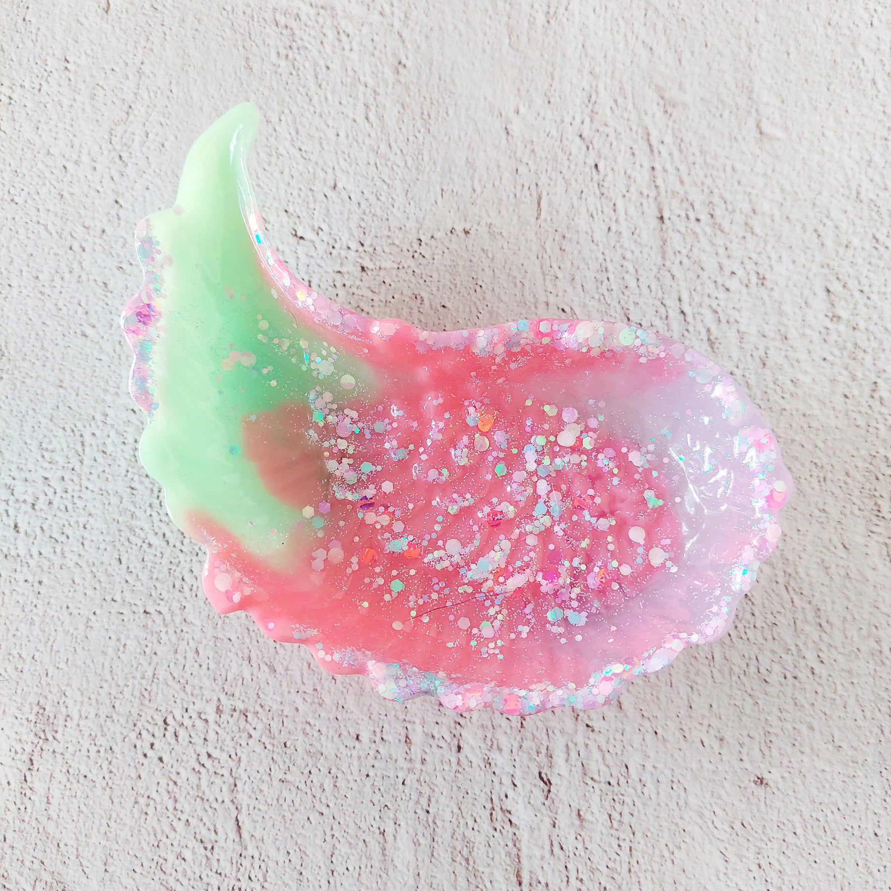 Angel Wing Resin Glitter Trinket Dish - Jewellery Storage - Trinket Tray