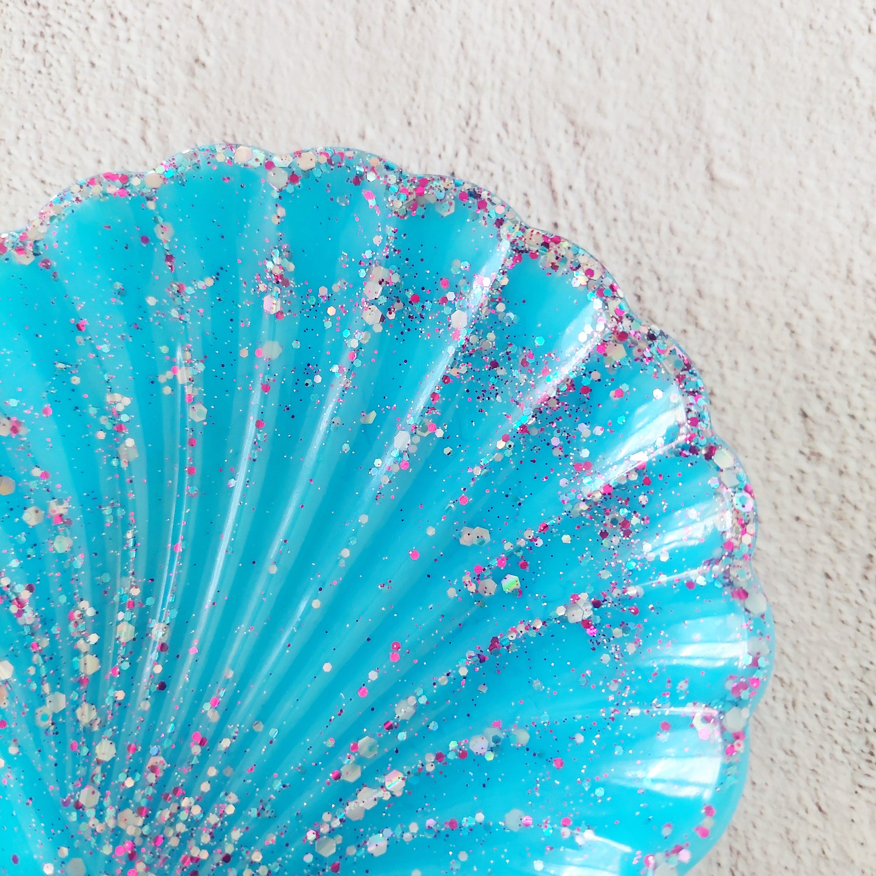 Seashell Glitter Resin Trinket Dish Jewellery Tray