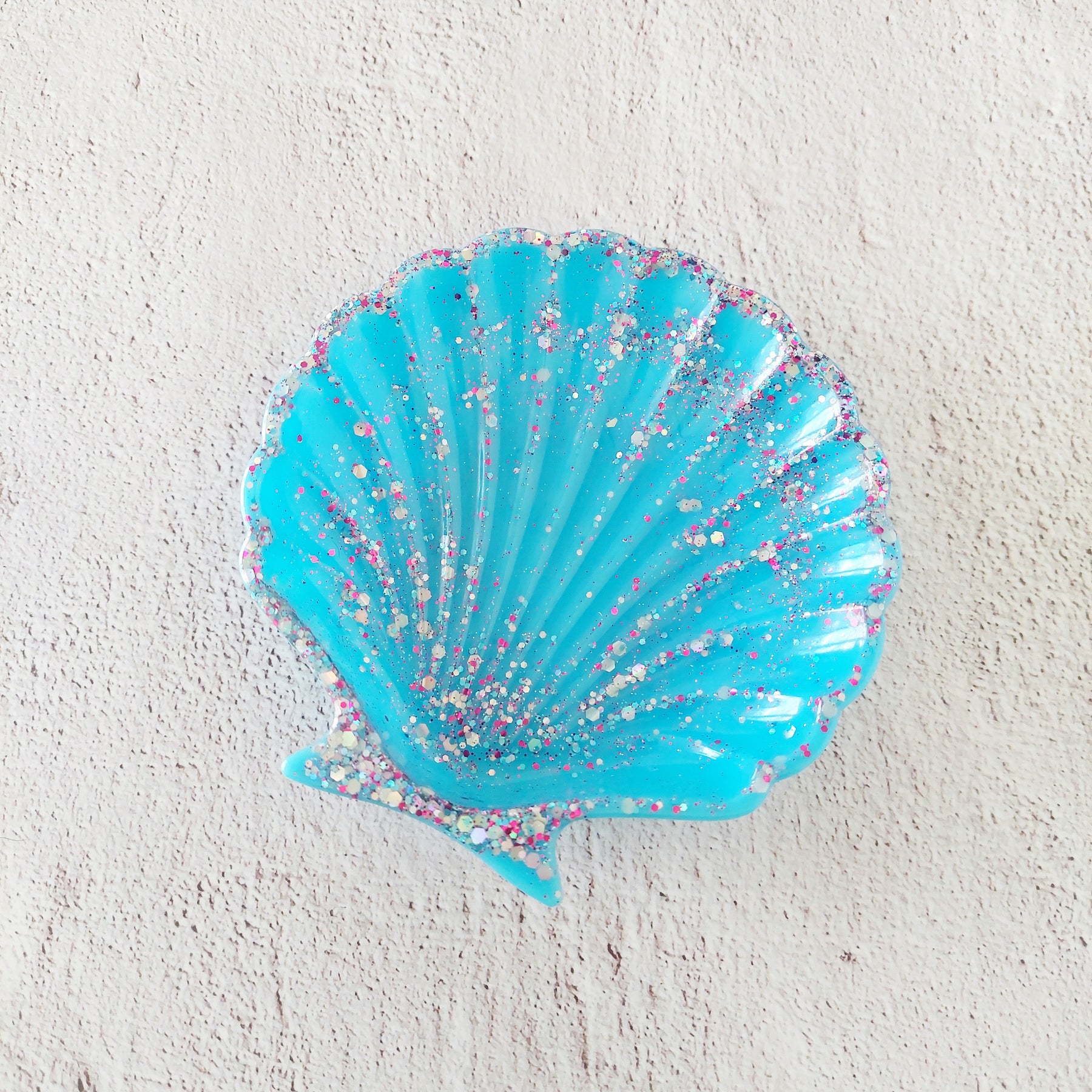 Seashell Glitter Resin Trinket Dish Jewellery Tray
