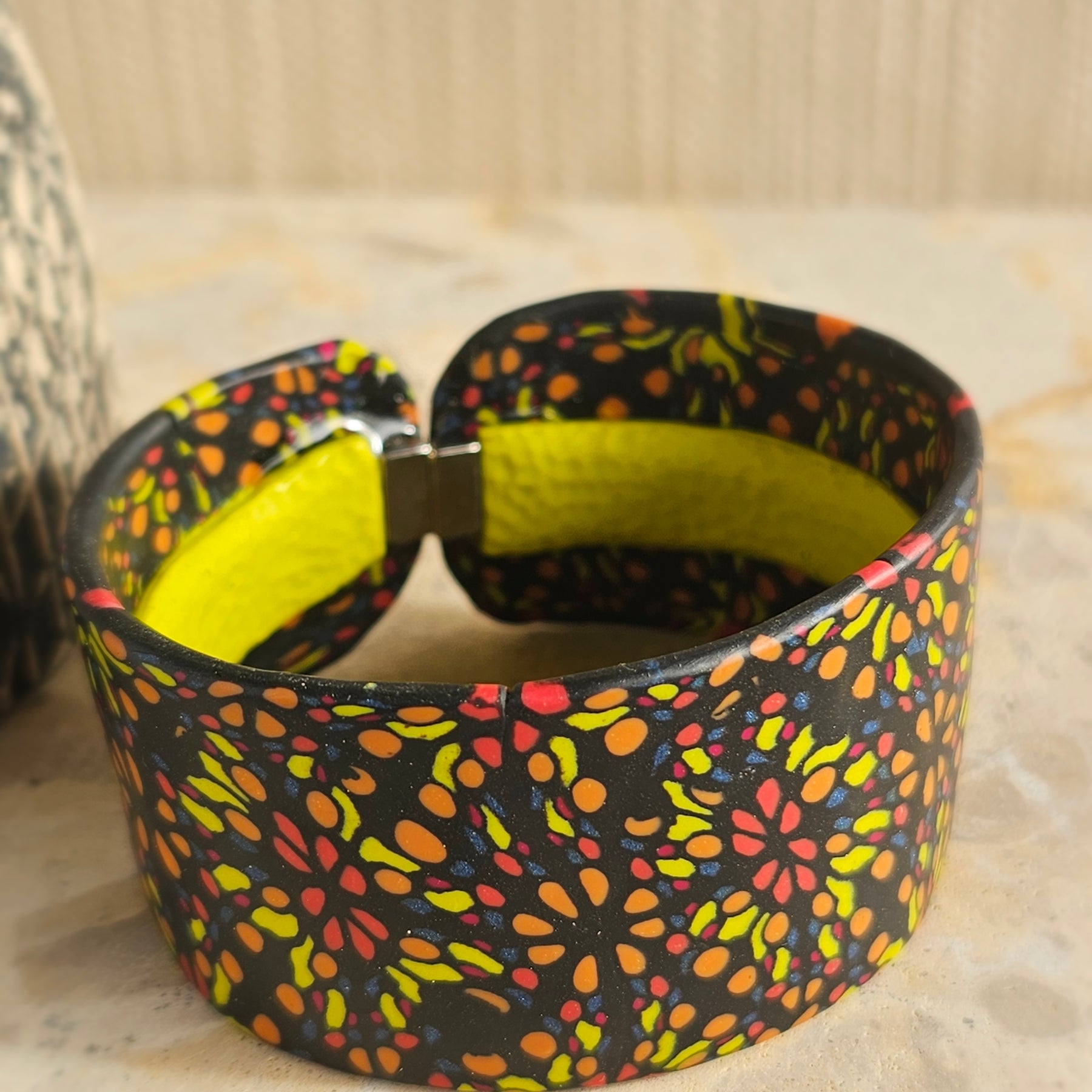 RADIANCE CUFF  – POLYMER CLAY STATEMENT BANGLE