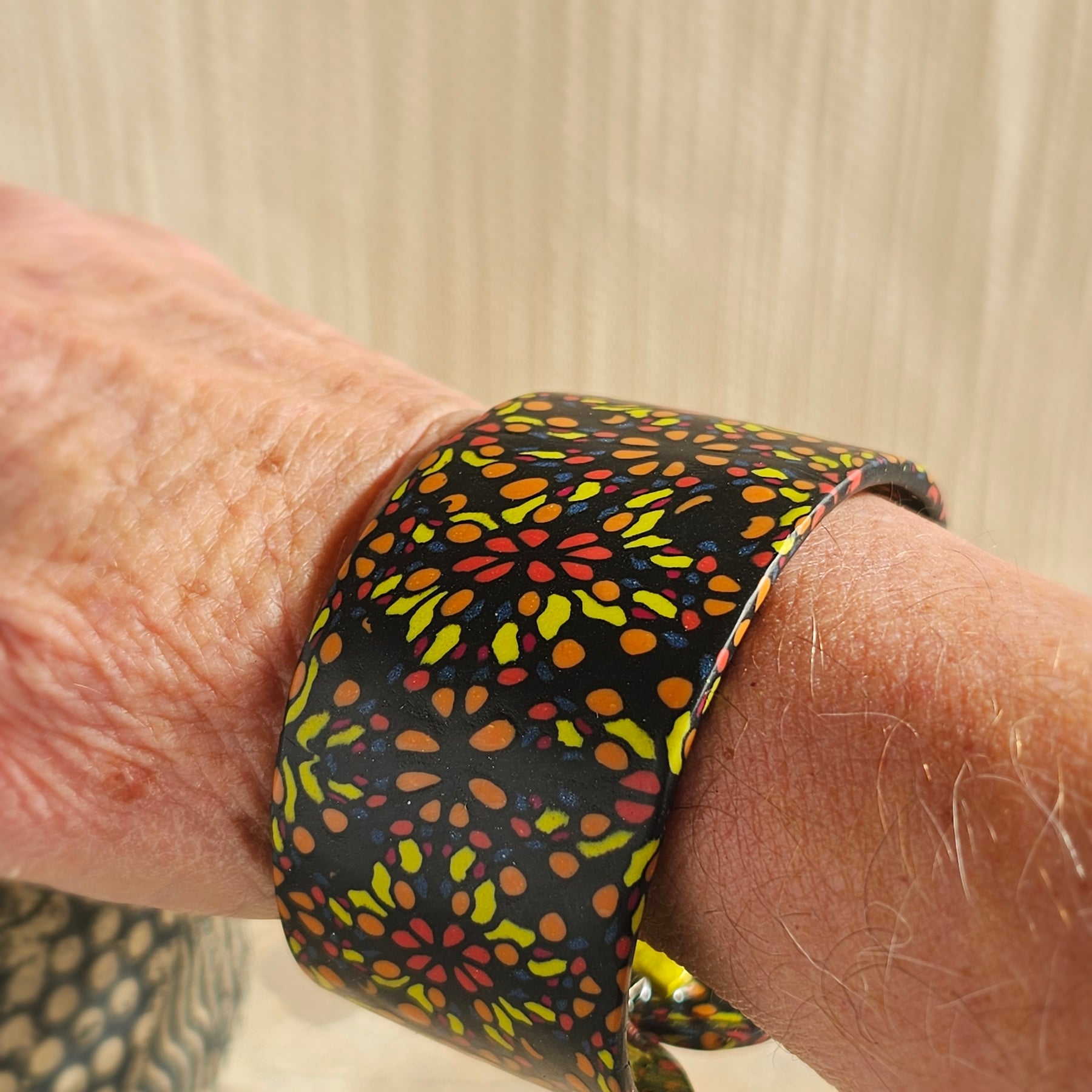 RADIANCE CUFF  – POLYMER CLAY STATEMENT BANGLE