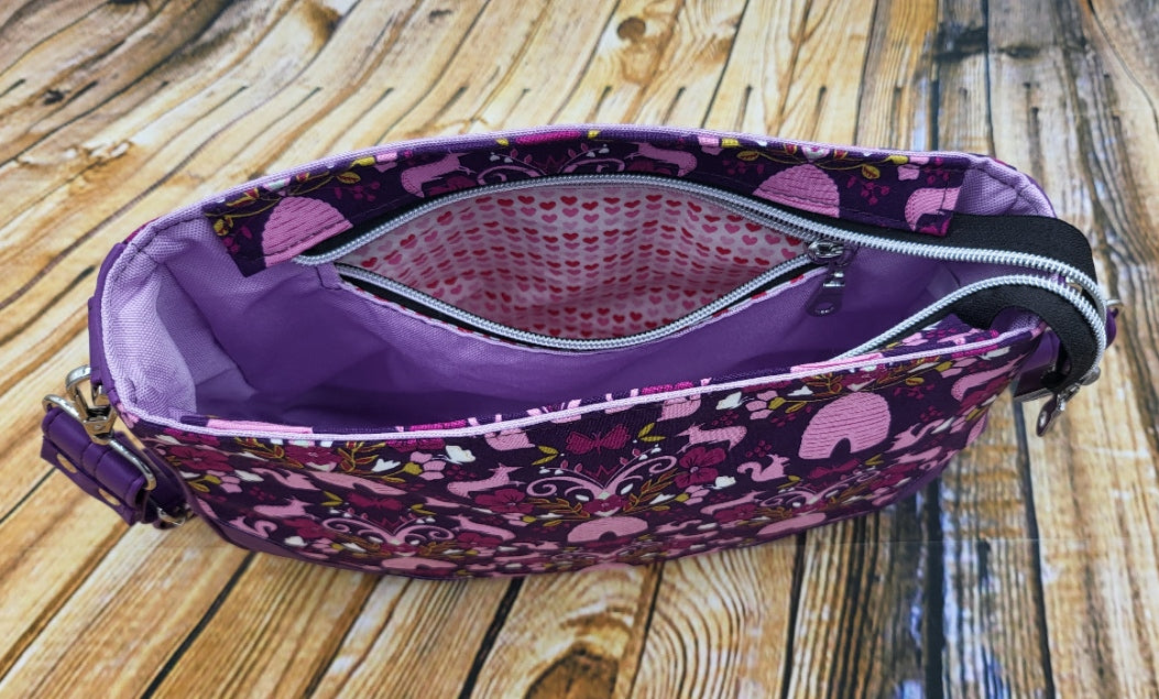 Sadie Expandable Bag Pink Purple design