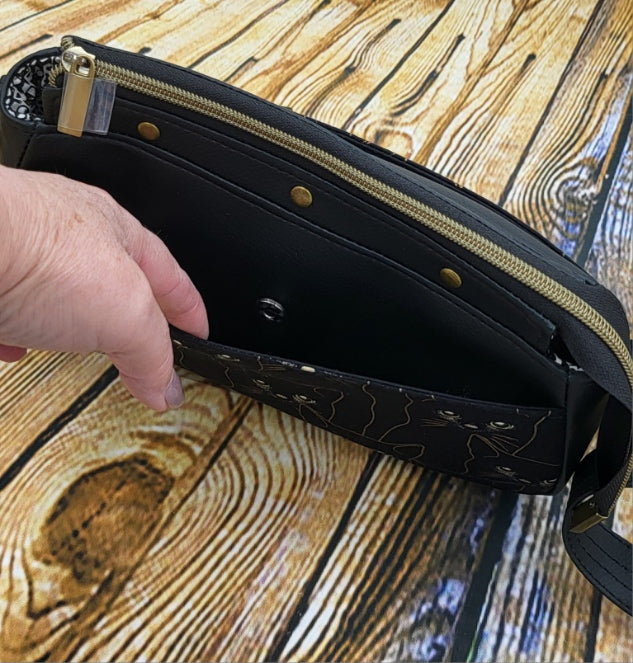Gold Cats Ava Shoulder/Crossbody Bag