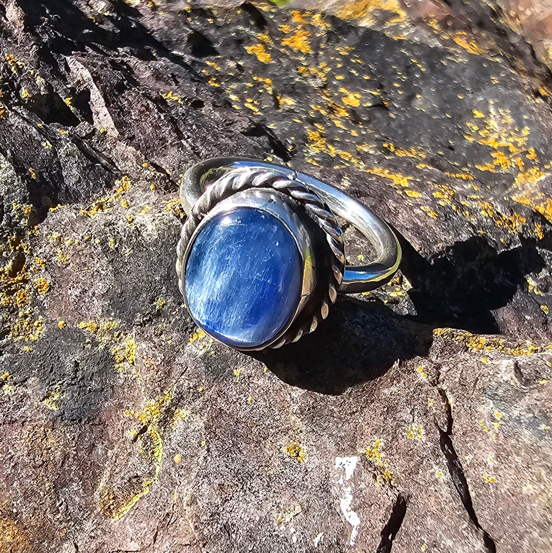 Kyanite Sterling Silver Ring size 7.75