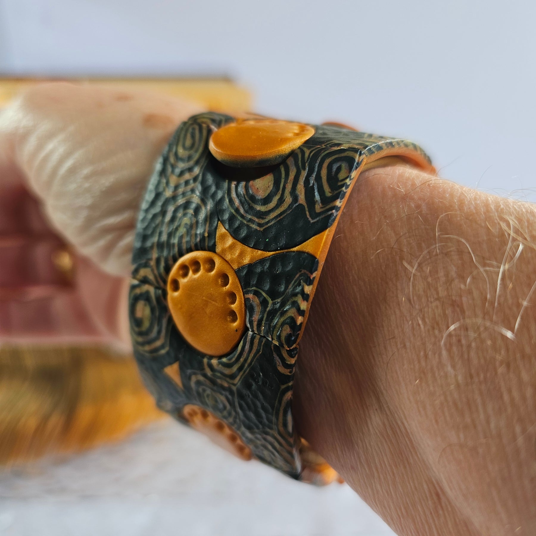SOLAR SWIRL - STRETCH POLYMER CLAY BRACELET