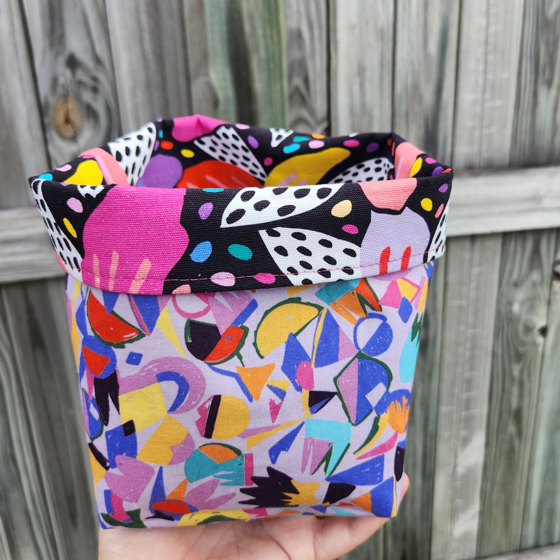 Bright Colours Flowers Fabric Plant Cover