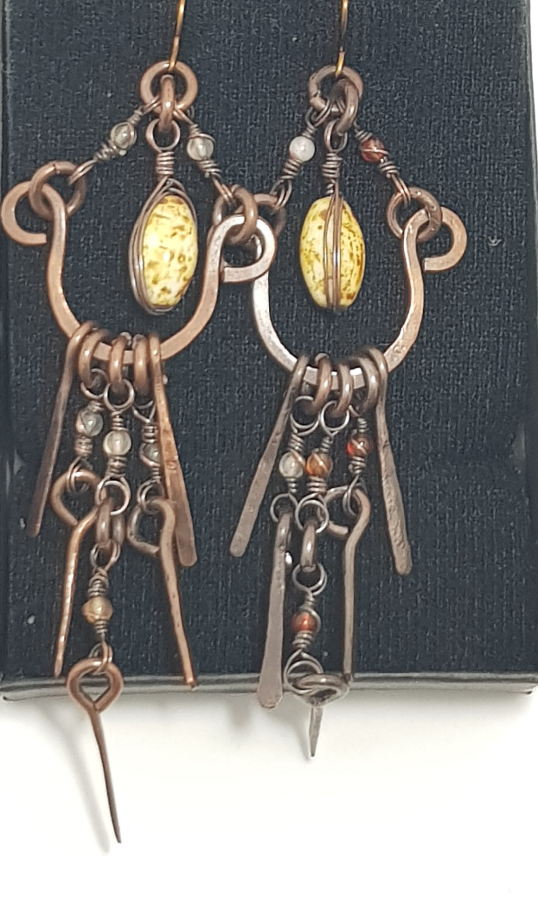 Exotic chandelier style earrings, #653 AM/E