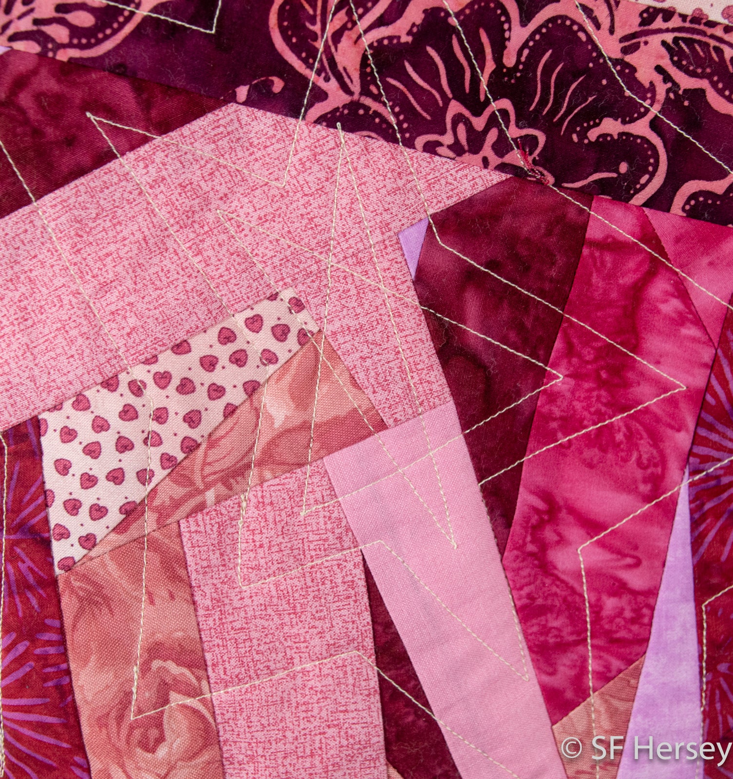 The Very Pink, Unique Shoulder Bag with Waterlilies