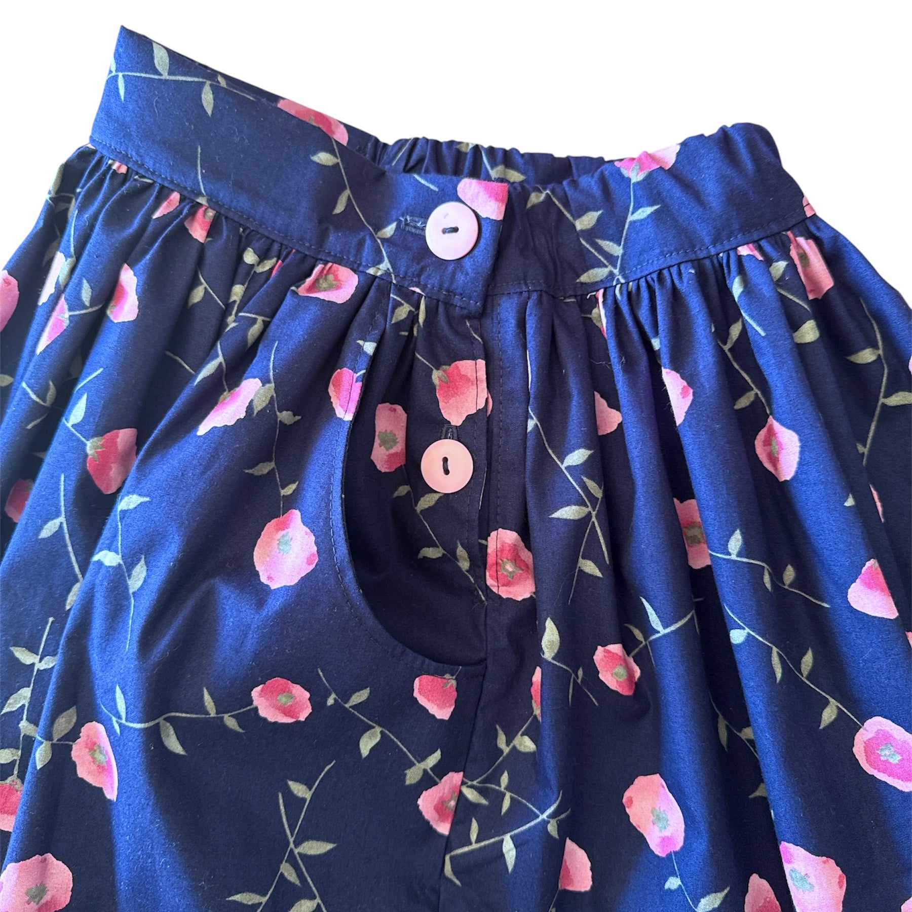 Arabella Girls Skirt and Top Set - Pink, Navy Floral - SIZES 5 & 6