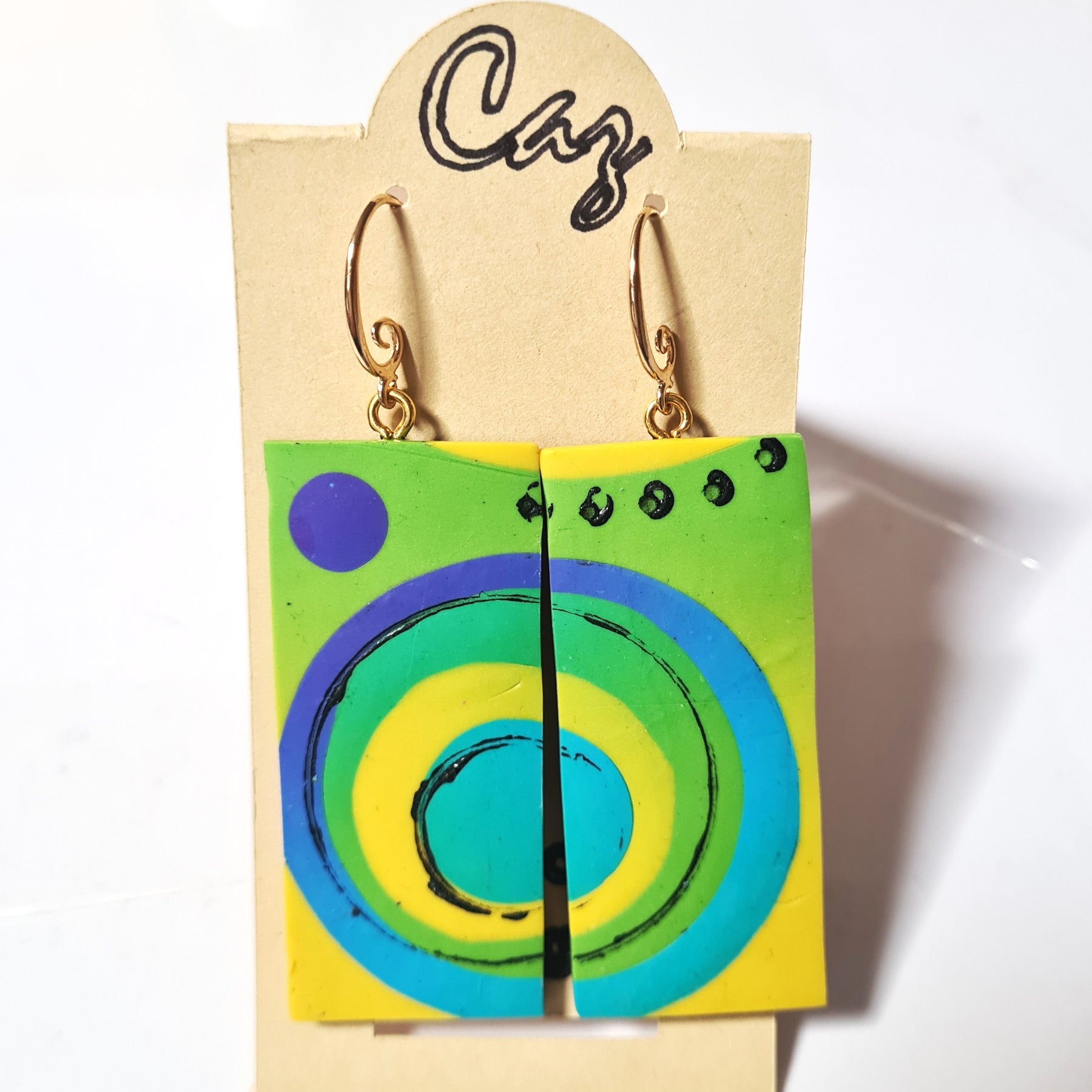 Bold green earrings