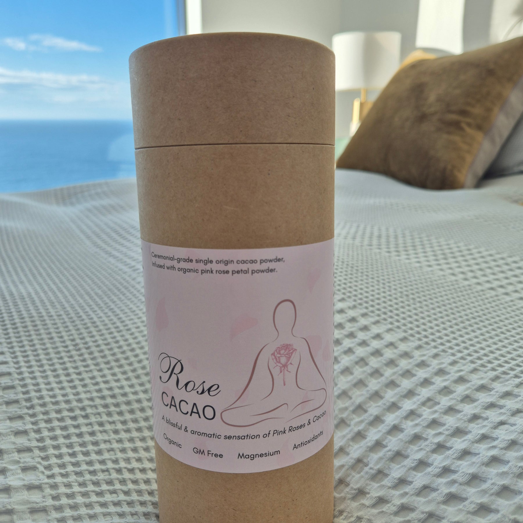 Rose Cacao - Organic Ceremonial-grade Cacao Powder infused with Pink Rose Petal powder