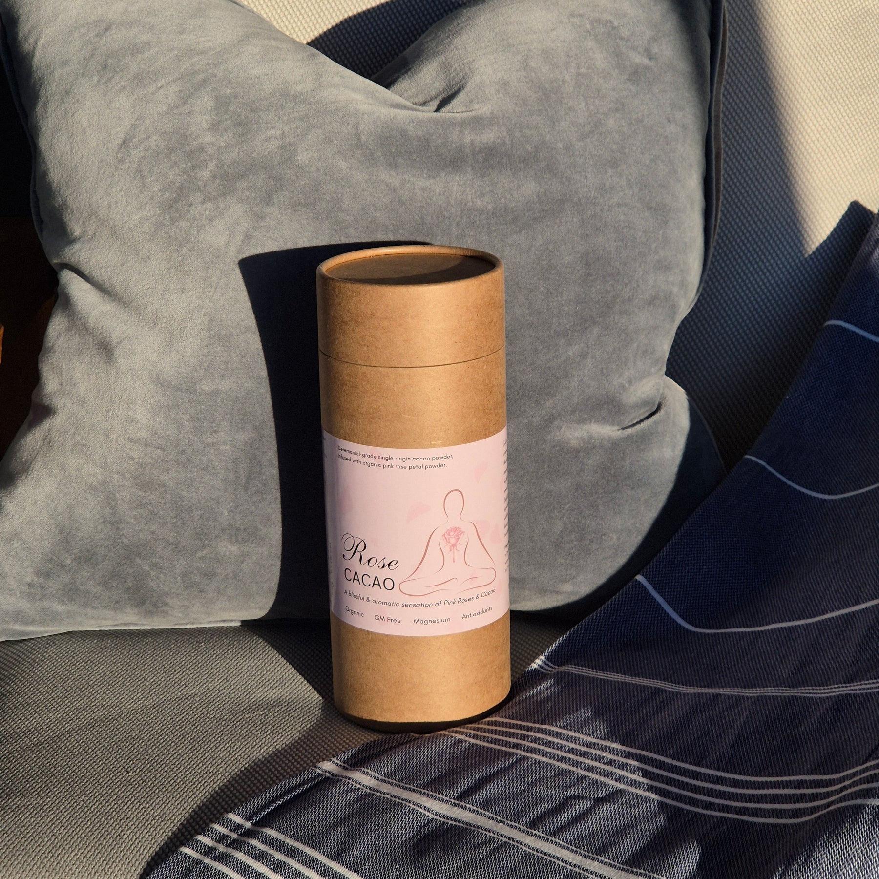 Rose Cacao - Organic Ceremonial-grade Cacao Powder infused with Pink Rose Petal powder