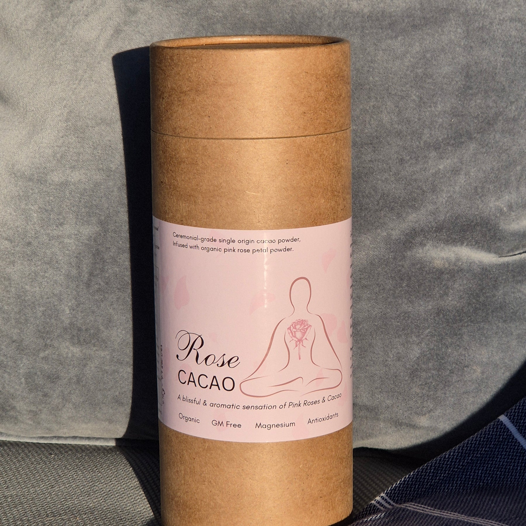 Rose Cacao - Organic Ceremonial-grade Cacao Powder infused with Pink Rose Petal powder