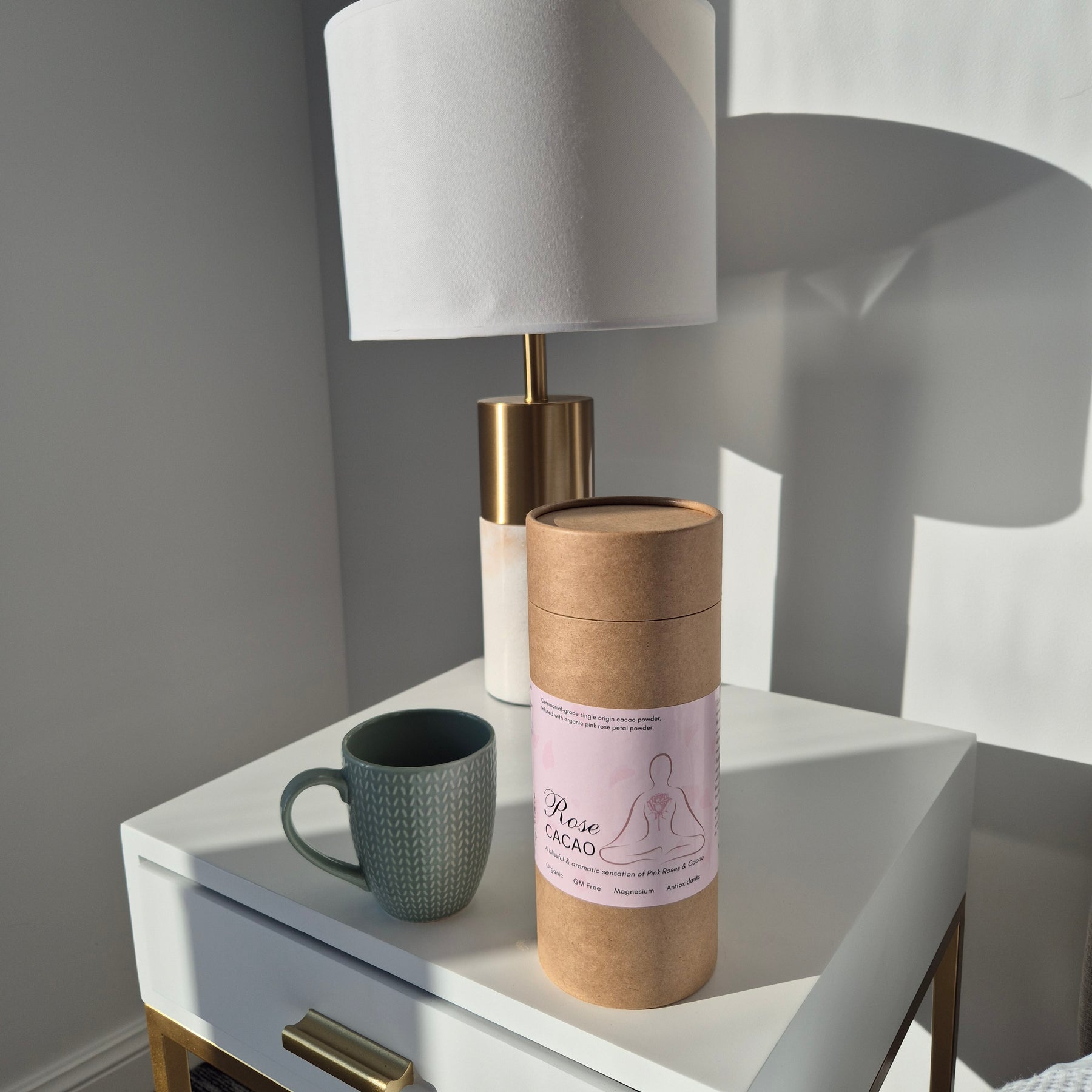 Rose Cacao - Organic Ceremonial-grade Cacao Powder infused with Pink Rose Petal powder