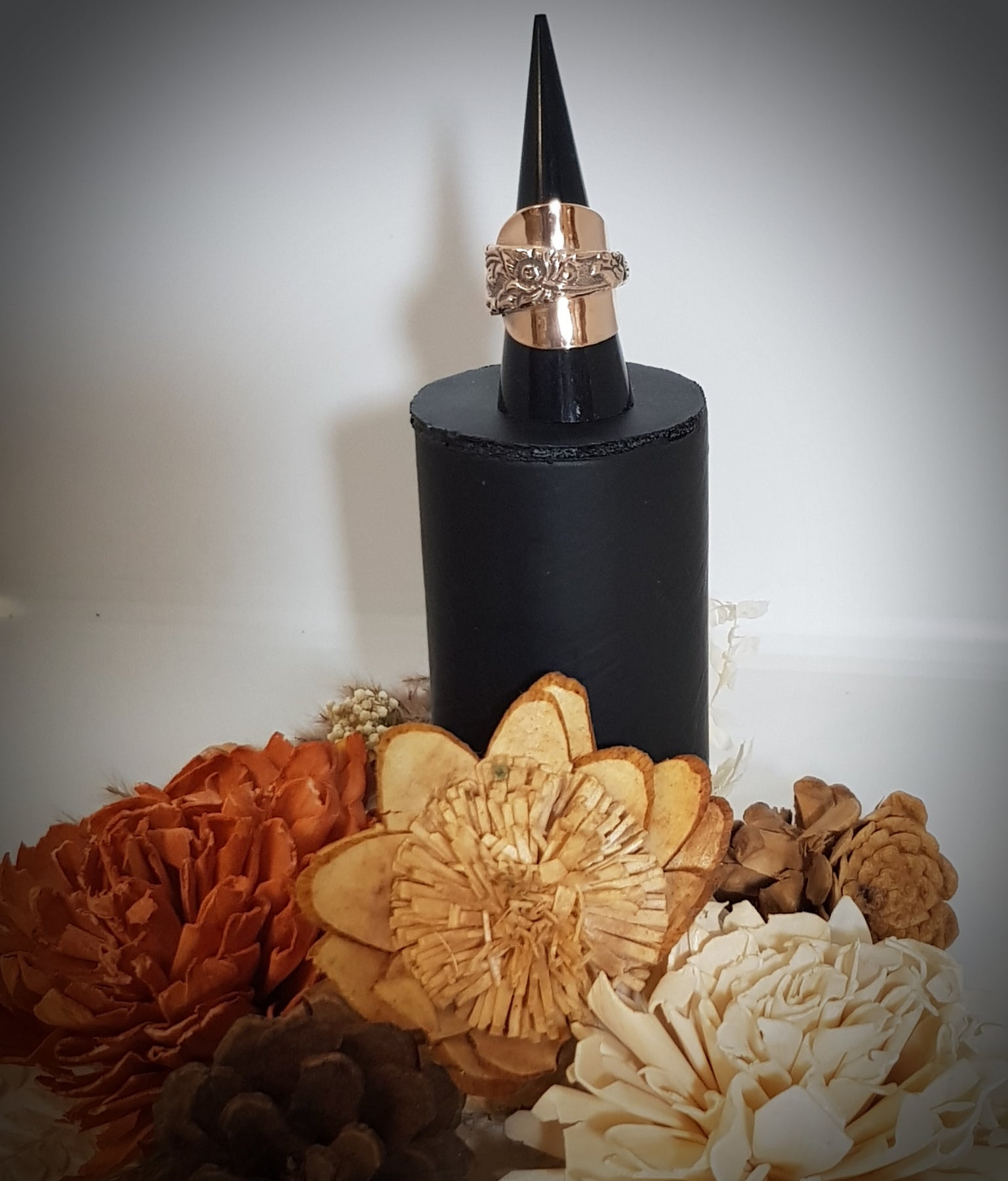 copper continental design spoon ring (573 AM/R)