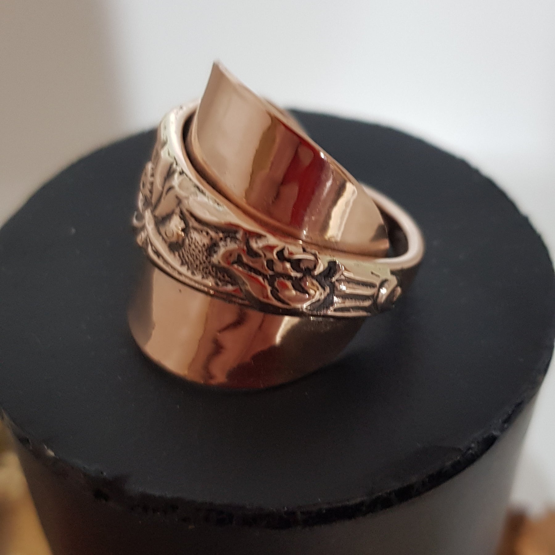 copper continental design spoon ring (573 AM/R)