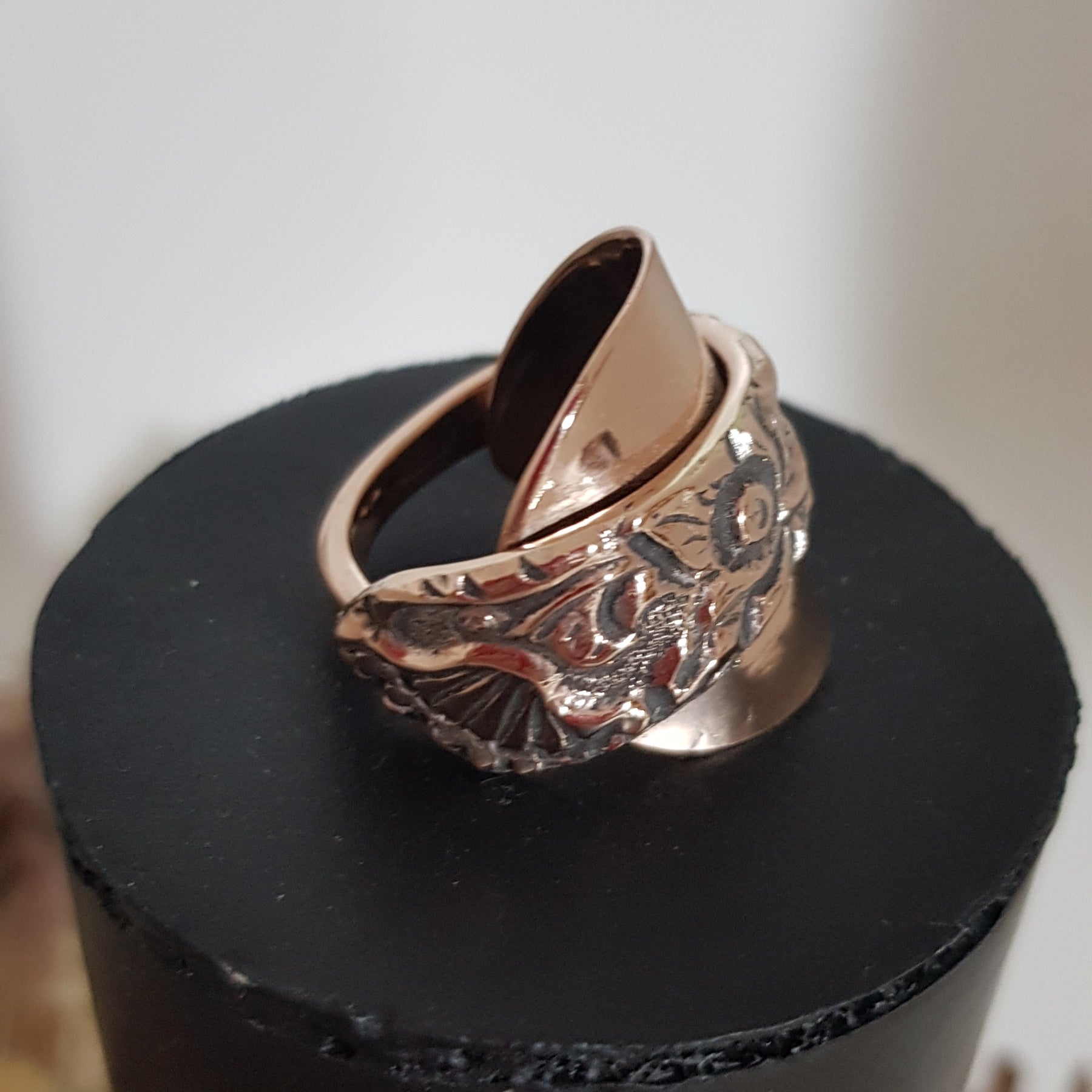 copper continental design spoon ring (573 AM/R)