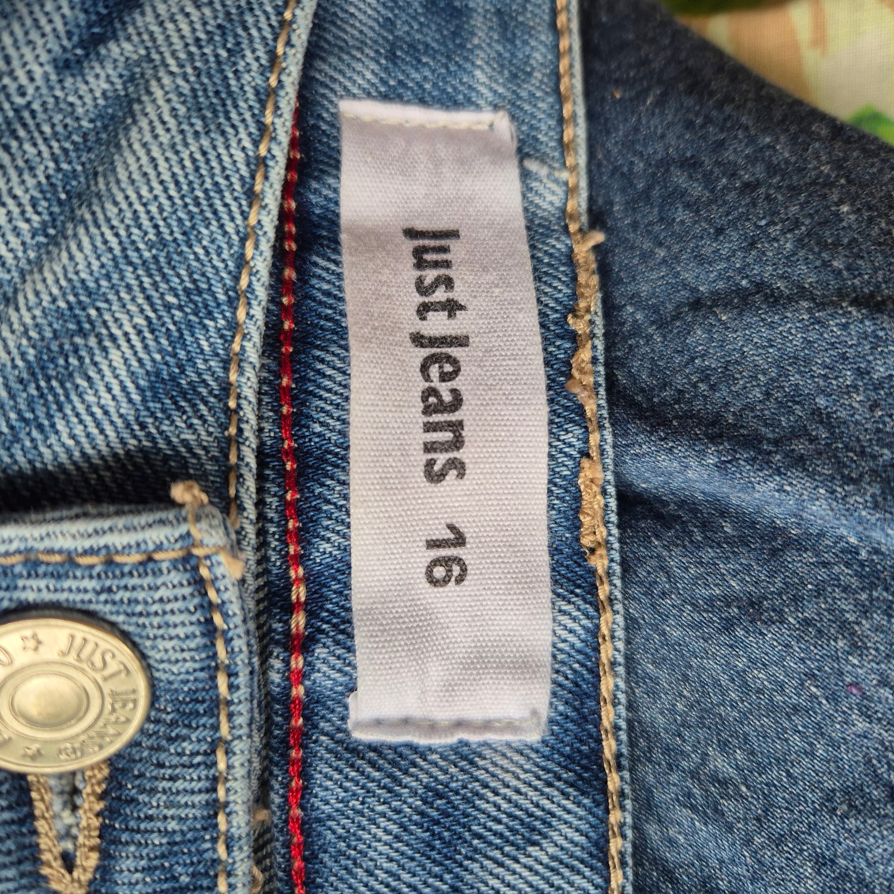 Upcycled, vintage and Unique Denim tiered skirt Size 14