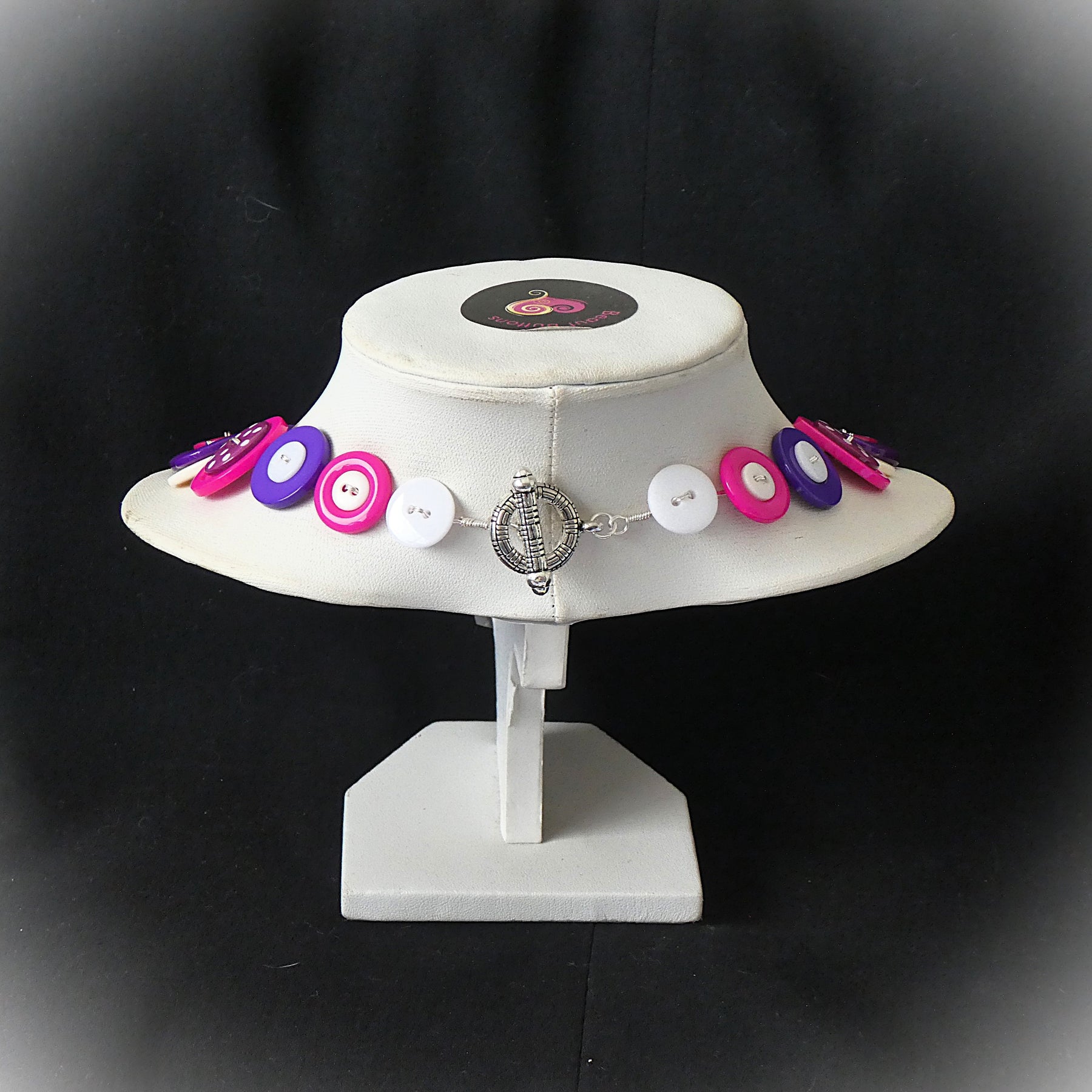 Button necklace and earrings - Lots of Spots