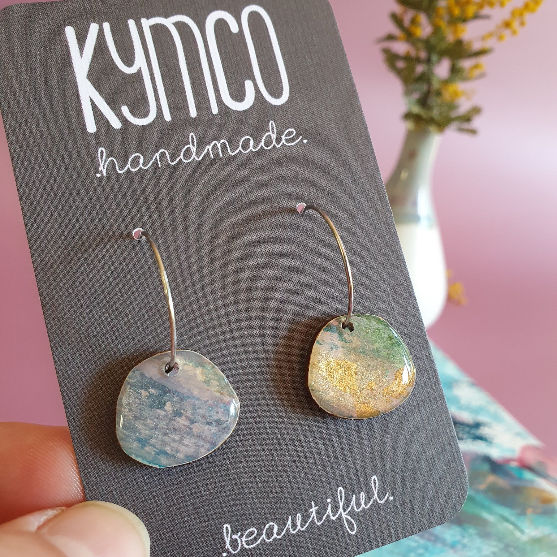 The Opal Daze Collection | Resin art earrings | Small dangles