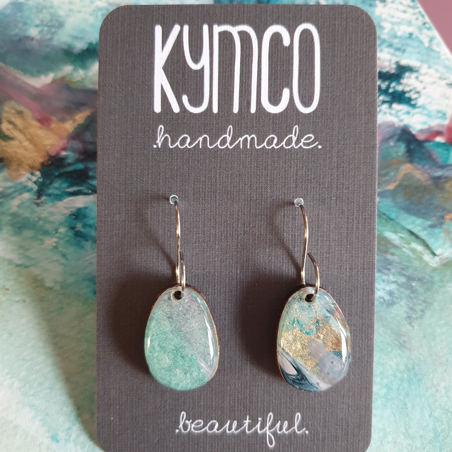 The Opal Daze Collection | Resin art earrings | Small dangles