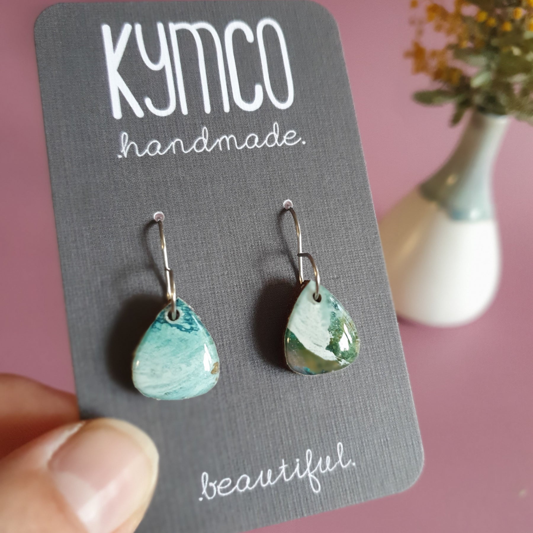 The Opal Daze Collection | Resin art earrings | Small dangles