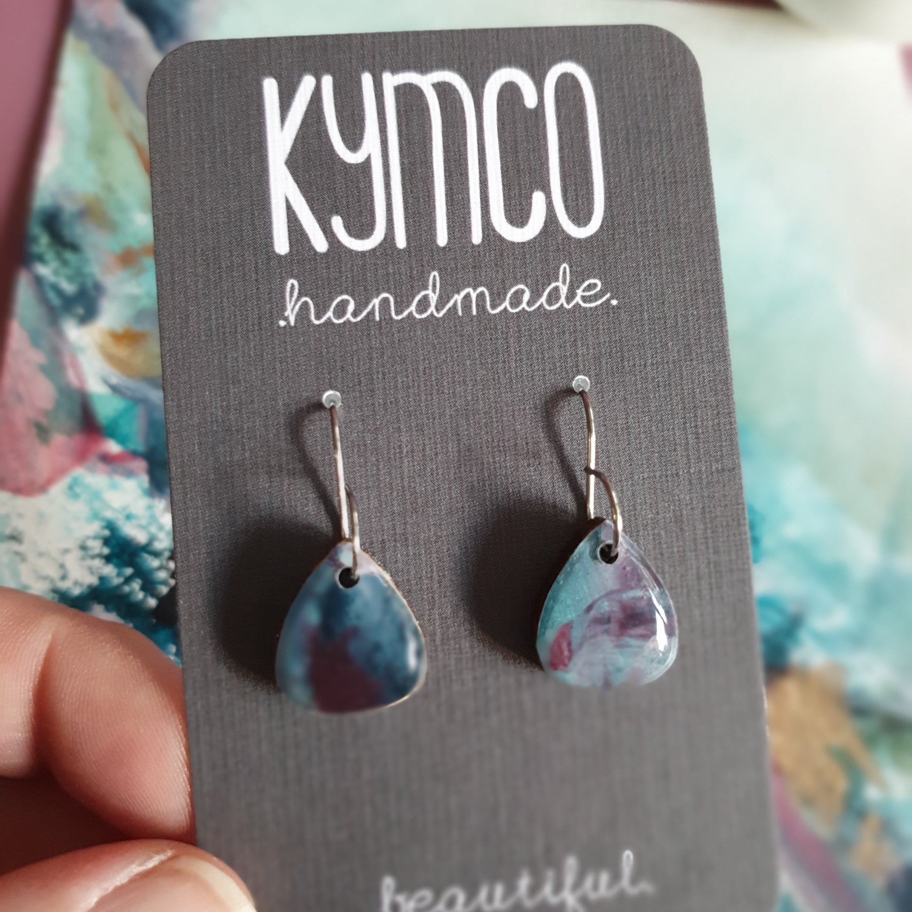 The Opal Daze Collection | Resin art earrings | Small dangles