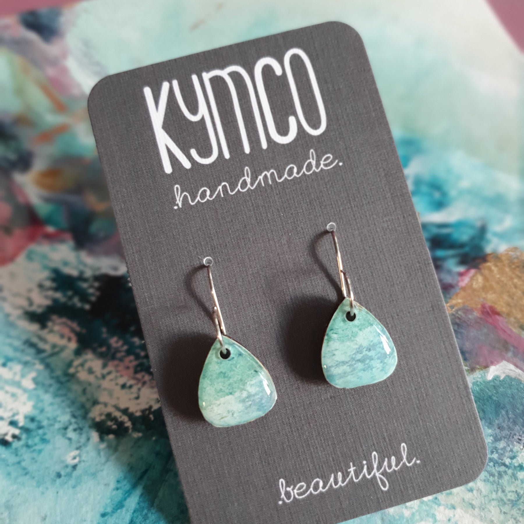 The Opal Daze Collection | Resin art earrings | Small dangles