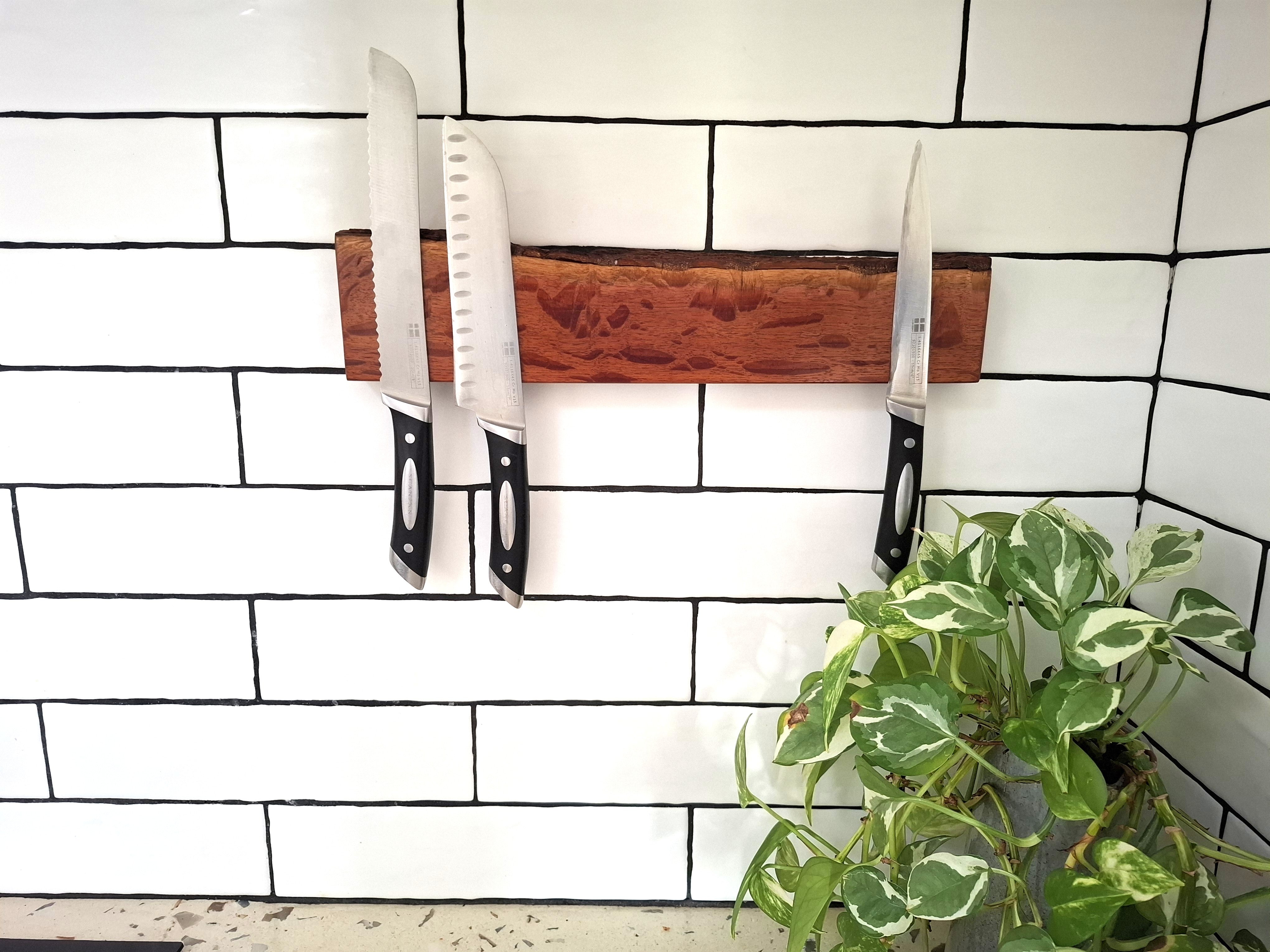 Handmade  Wooden Magnetic Knife Holder